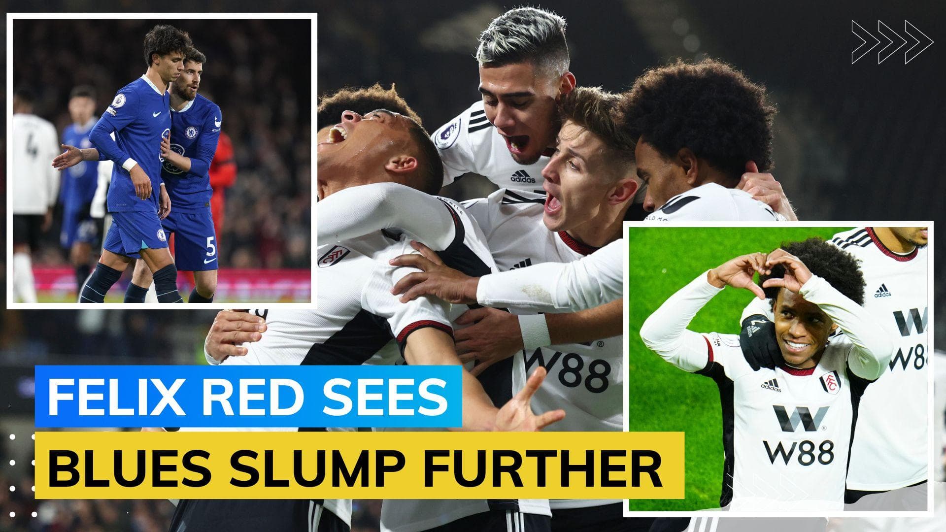 Chelsea lose to Fulham after Joao Felix sent off on debut