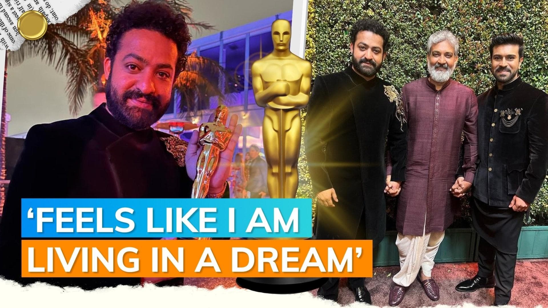 ‘RRR’s ‘Naatu Naatu’ wins at the 95th Academy Awards: Jr NTR and Ram Charan express their joy