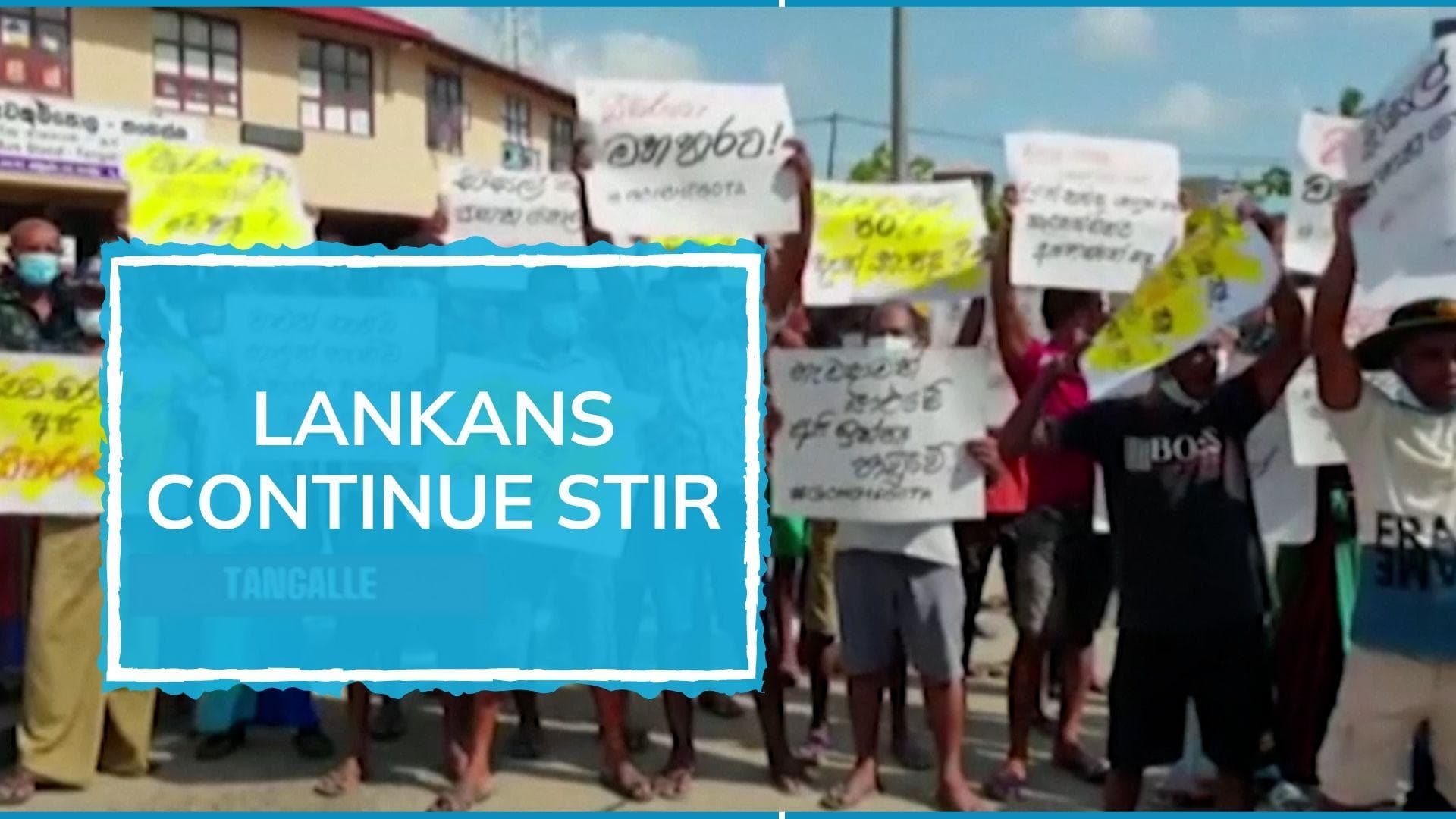 Sri Lankans defiant, continue protests a day after police firing