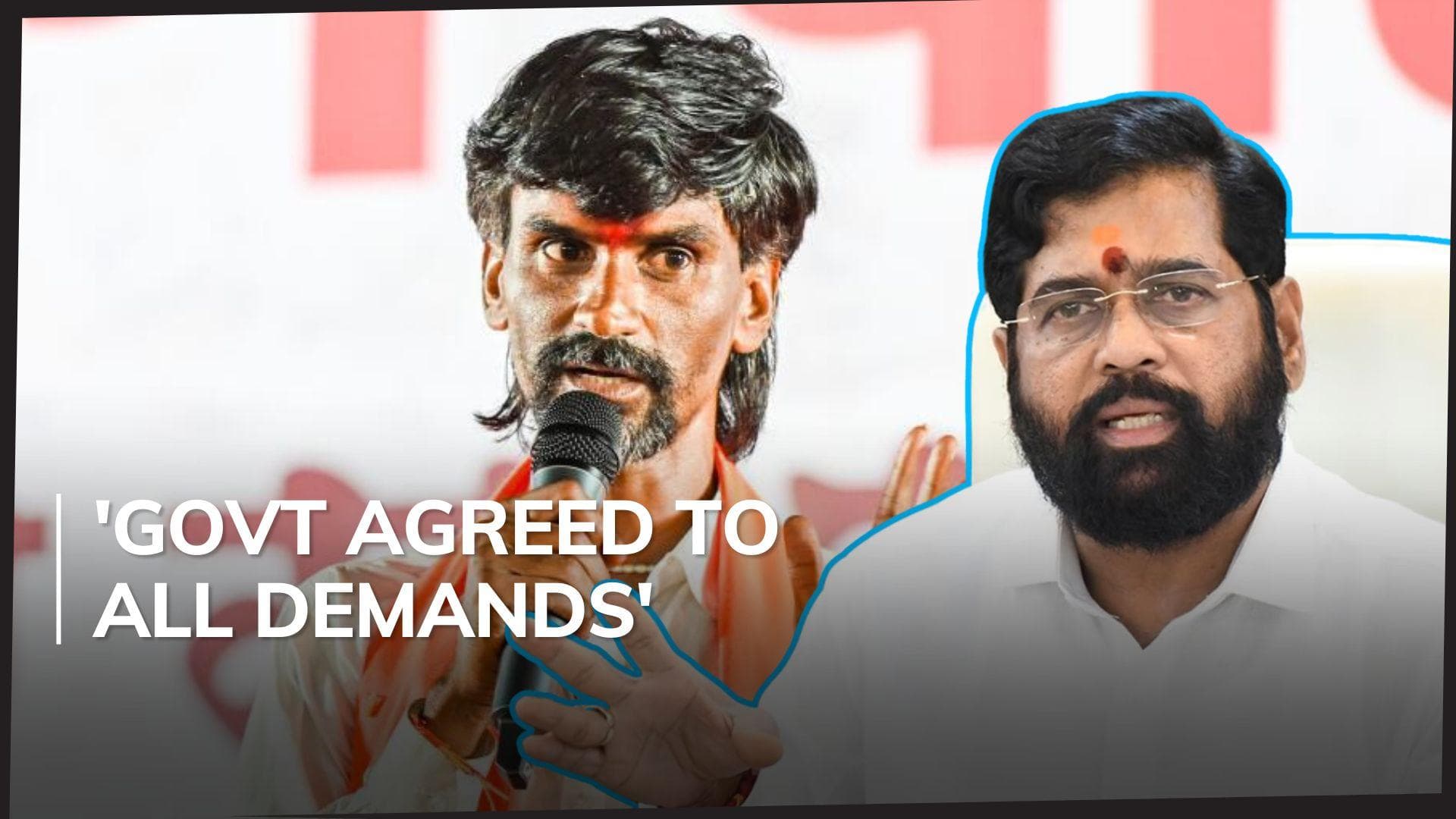 Maratha quota leader calls off stir, drinks juice from CM's hand