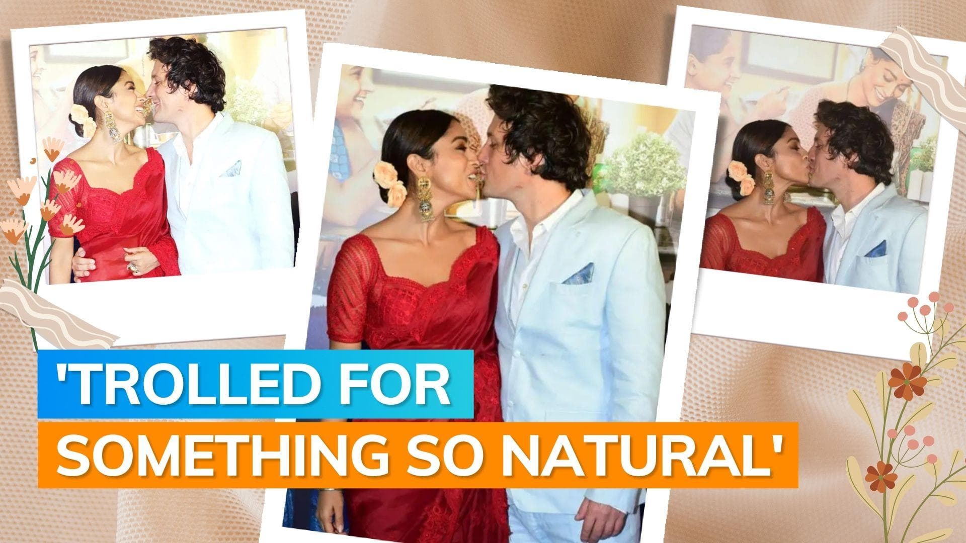 Shriya Saran reacts after being trolled for kissing her husband in public, says 'it's kind of funny'  