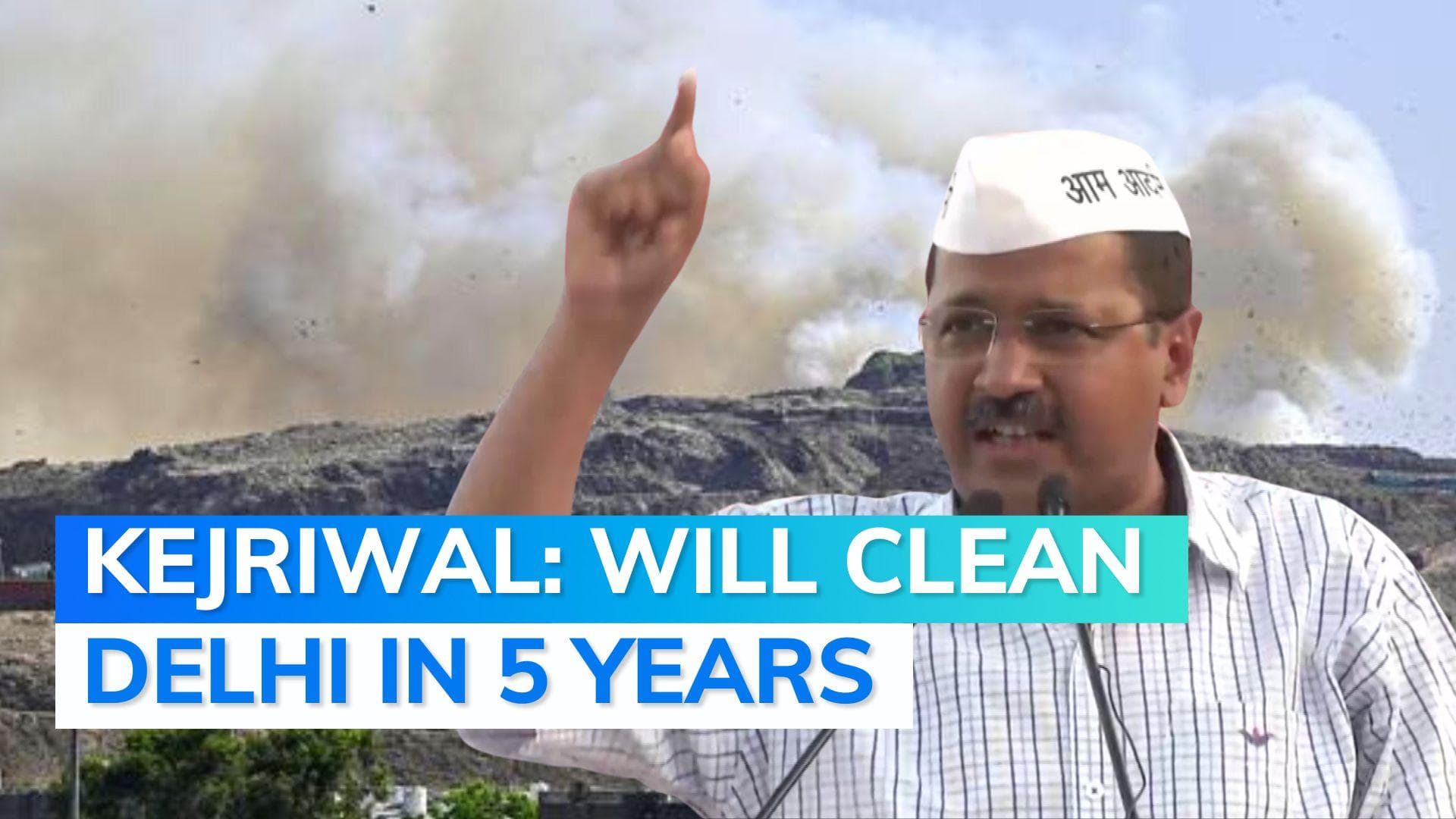 Kejriwal visits Ghazipur landfill amid protests by BJP