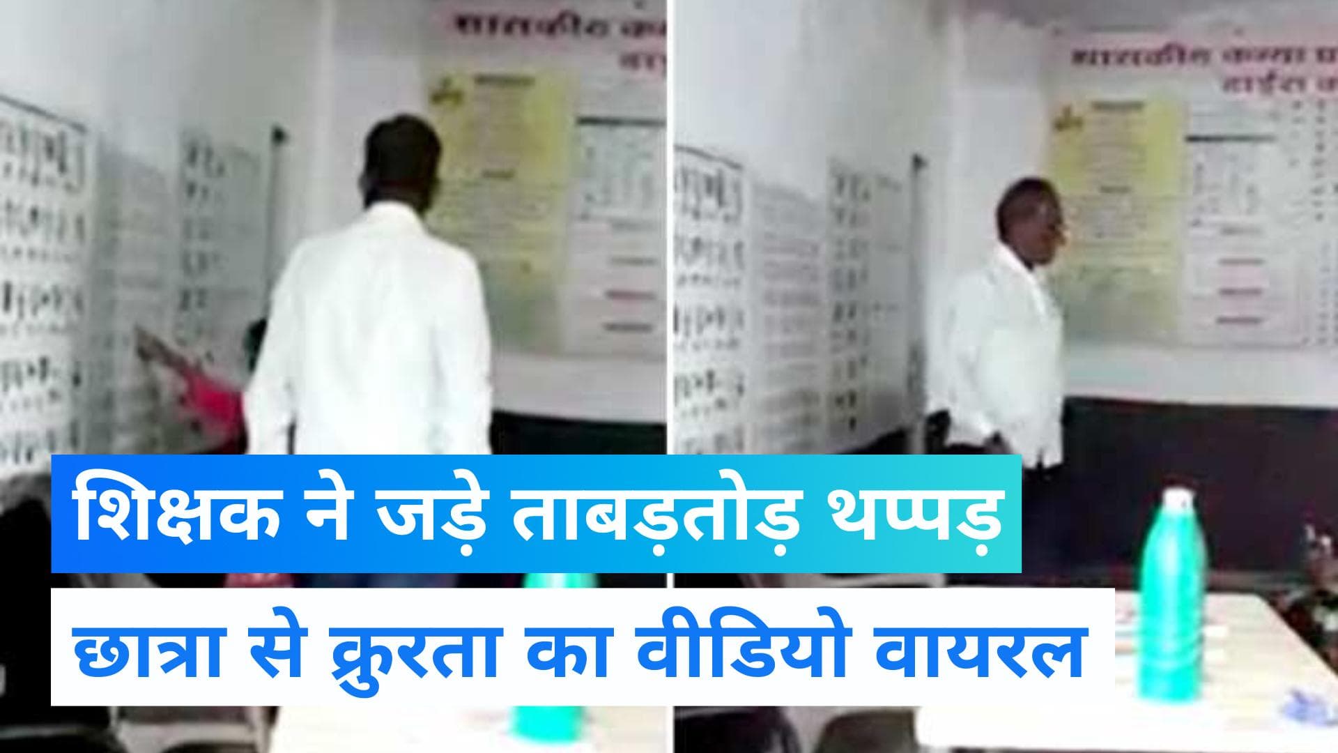 Ratlam Video: गिनती नहीं बोल पाई छात्रा तो शिक्षक ने जड़े ताबड़तोड़ थप्पड़, प‍िटाई का वीड‍ियो वायरल