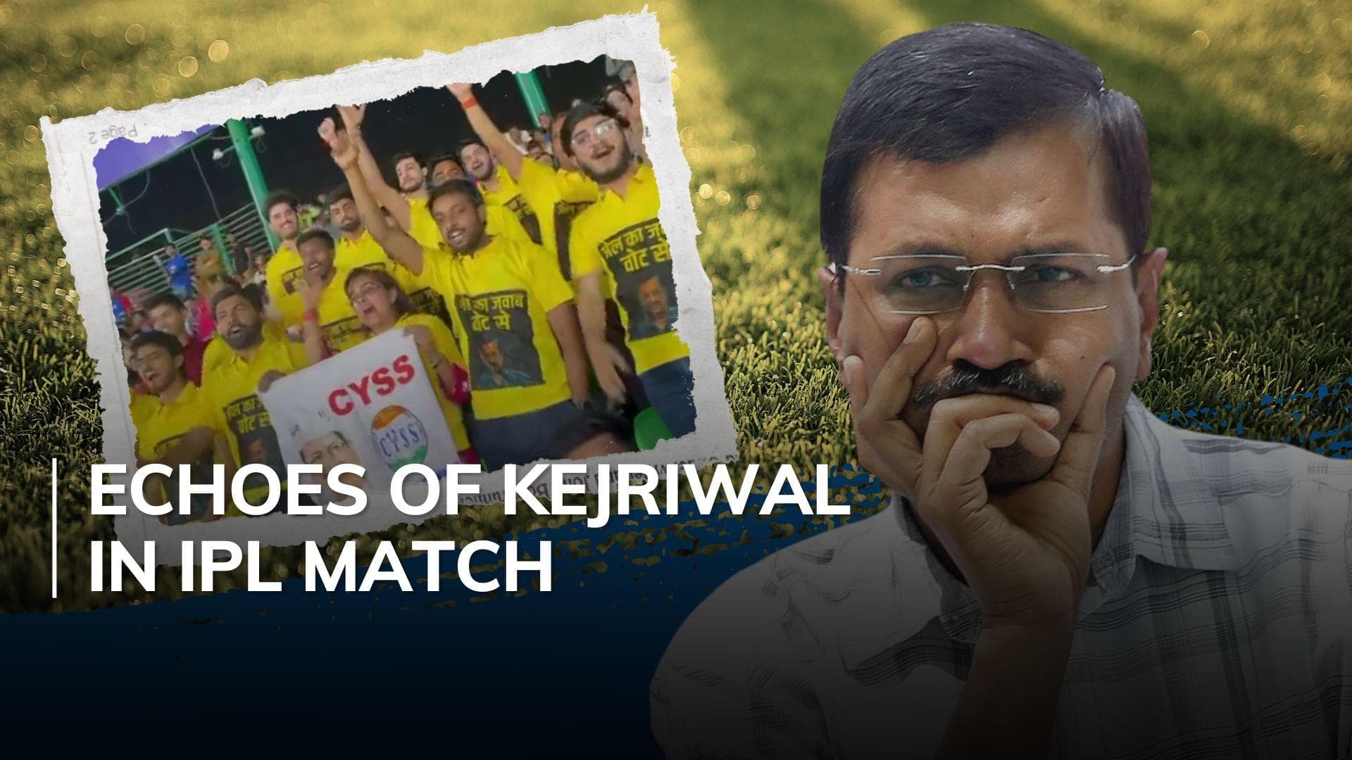 AAP student wing workers raise slogans against Kejriwal's arrest during IPL match, detained 