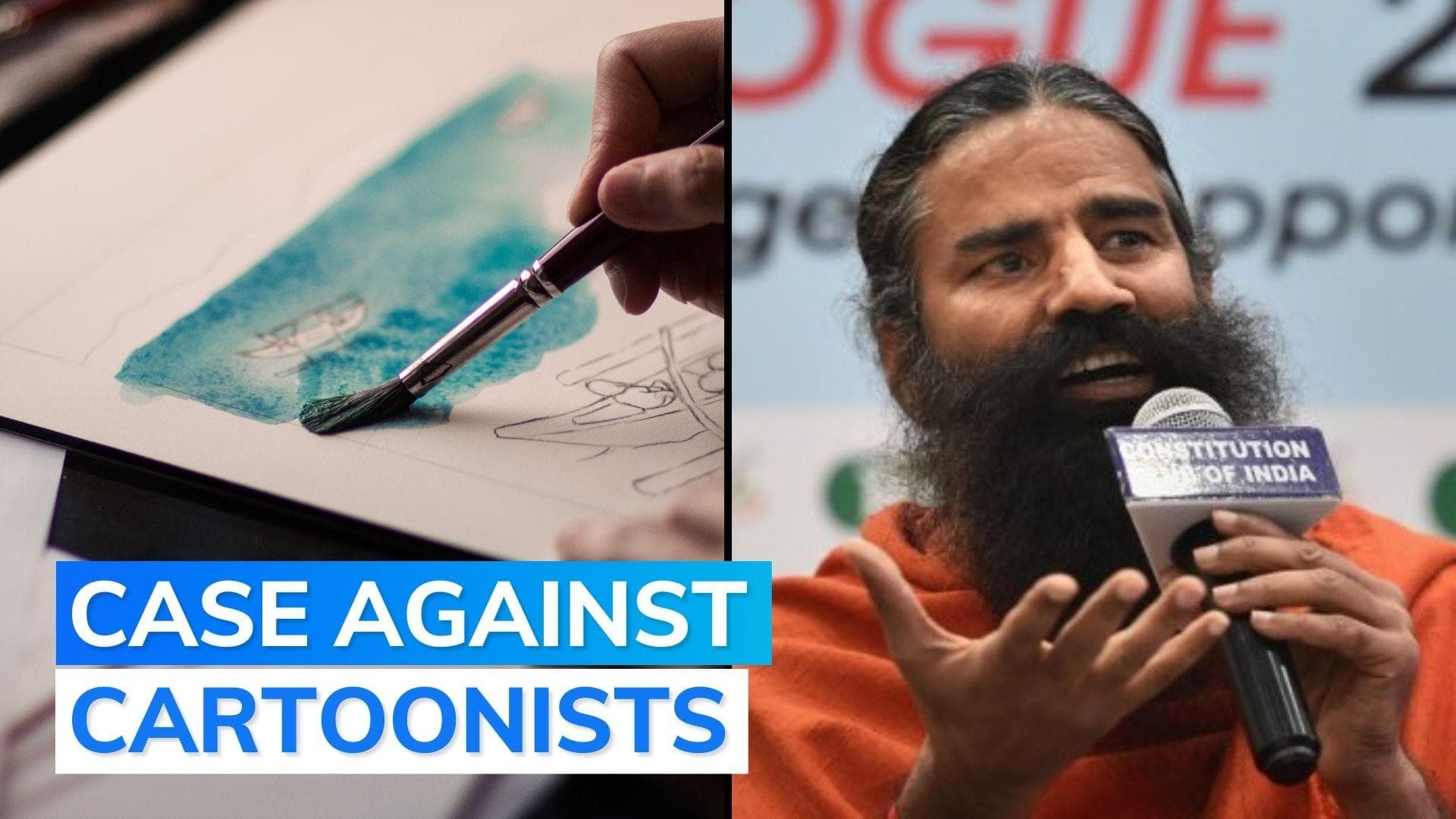 Two cartoonists booked for making obscene posters of Baba Ramdev