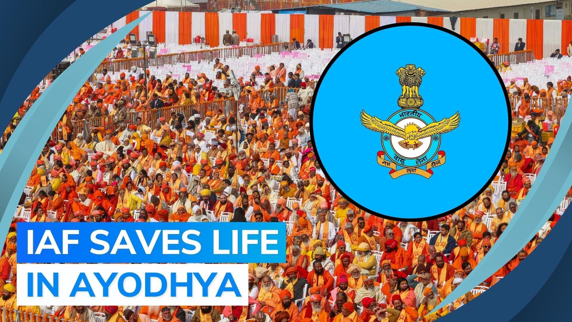 65-year-old suffers heart attack during Pran Pratishtha, IAF's mobile hospital to the rescue