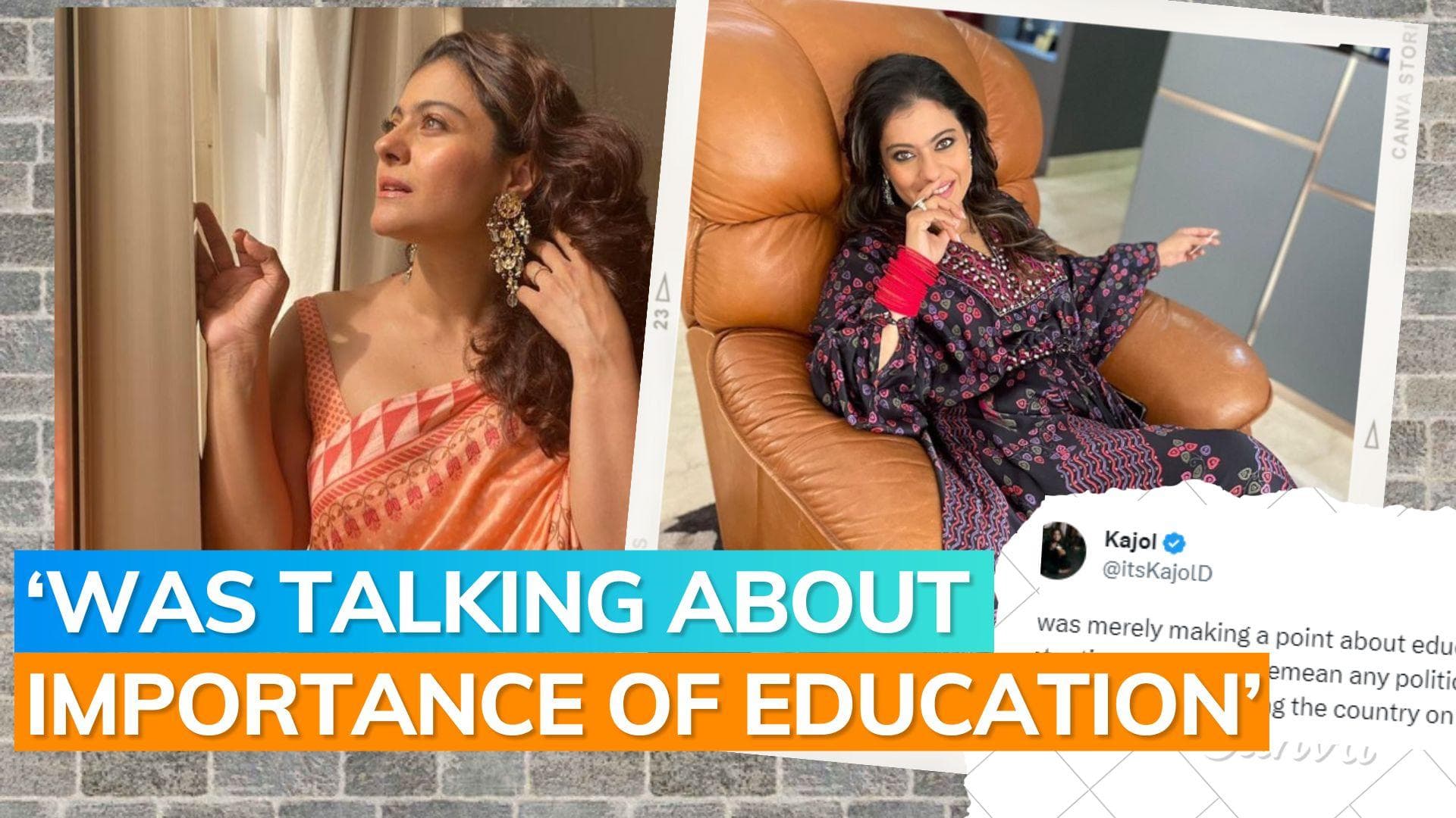 Kajol clarifies her remarks about Indian politicians’ lack of vision; says ‘intention was not to demean’