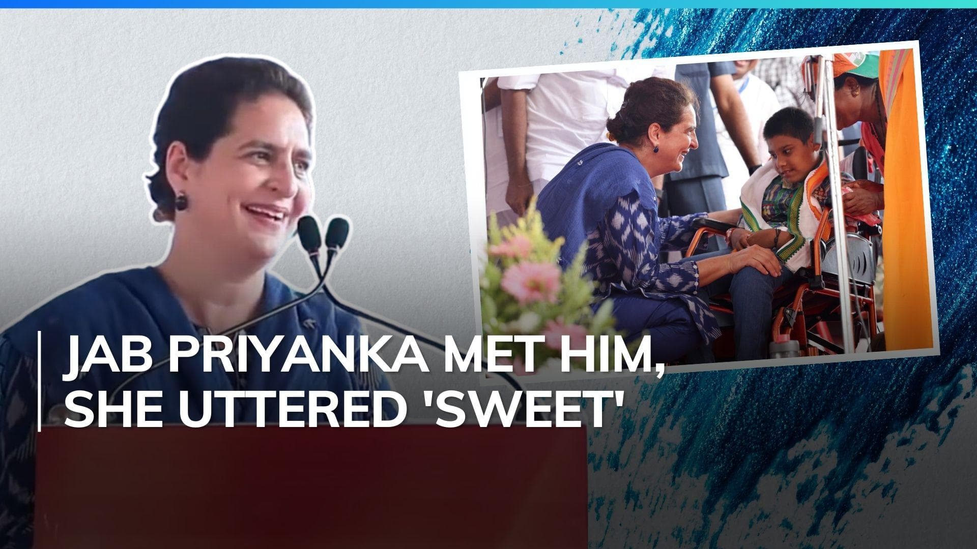 Video: Priyanka Gandhi interacts with disabled boy on stage during Kerala rally
