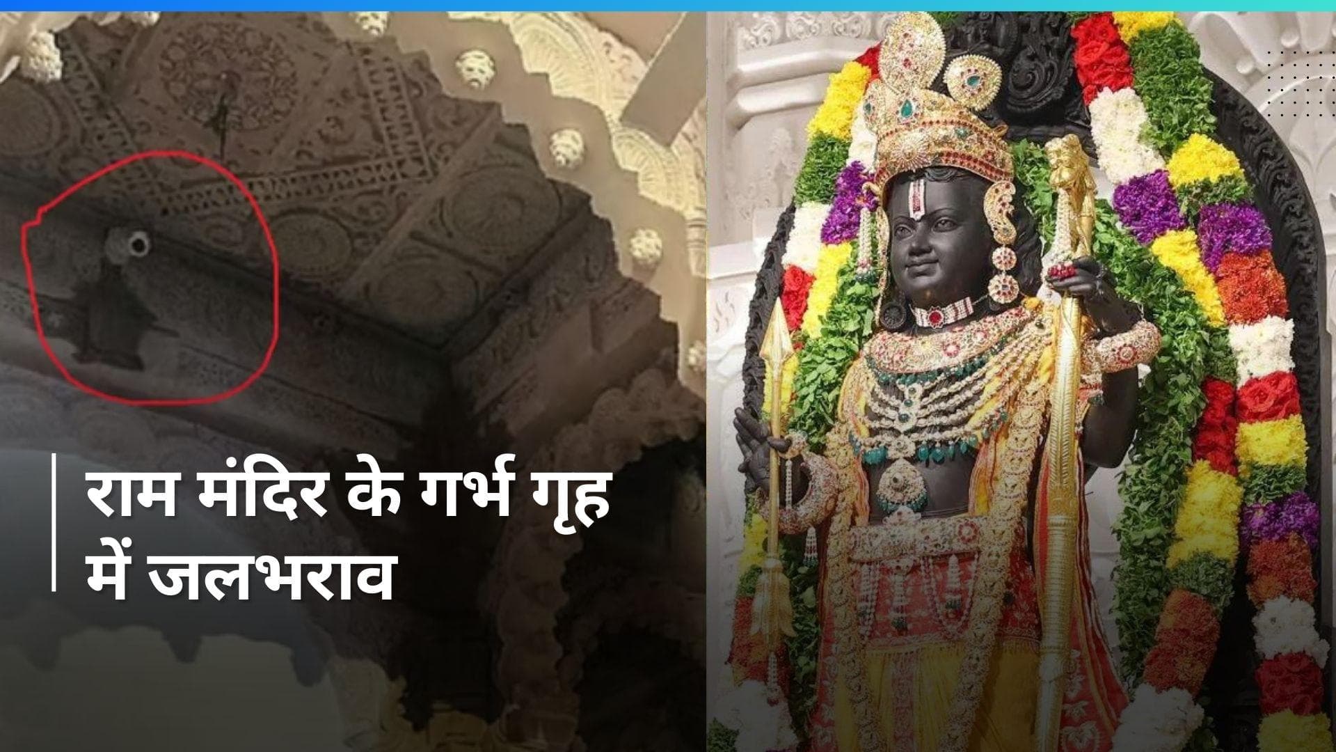 Ram Mandir की छत टपकने से भरा पानी,  मुख्य पुजारी का बड़ा दावा