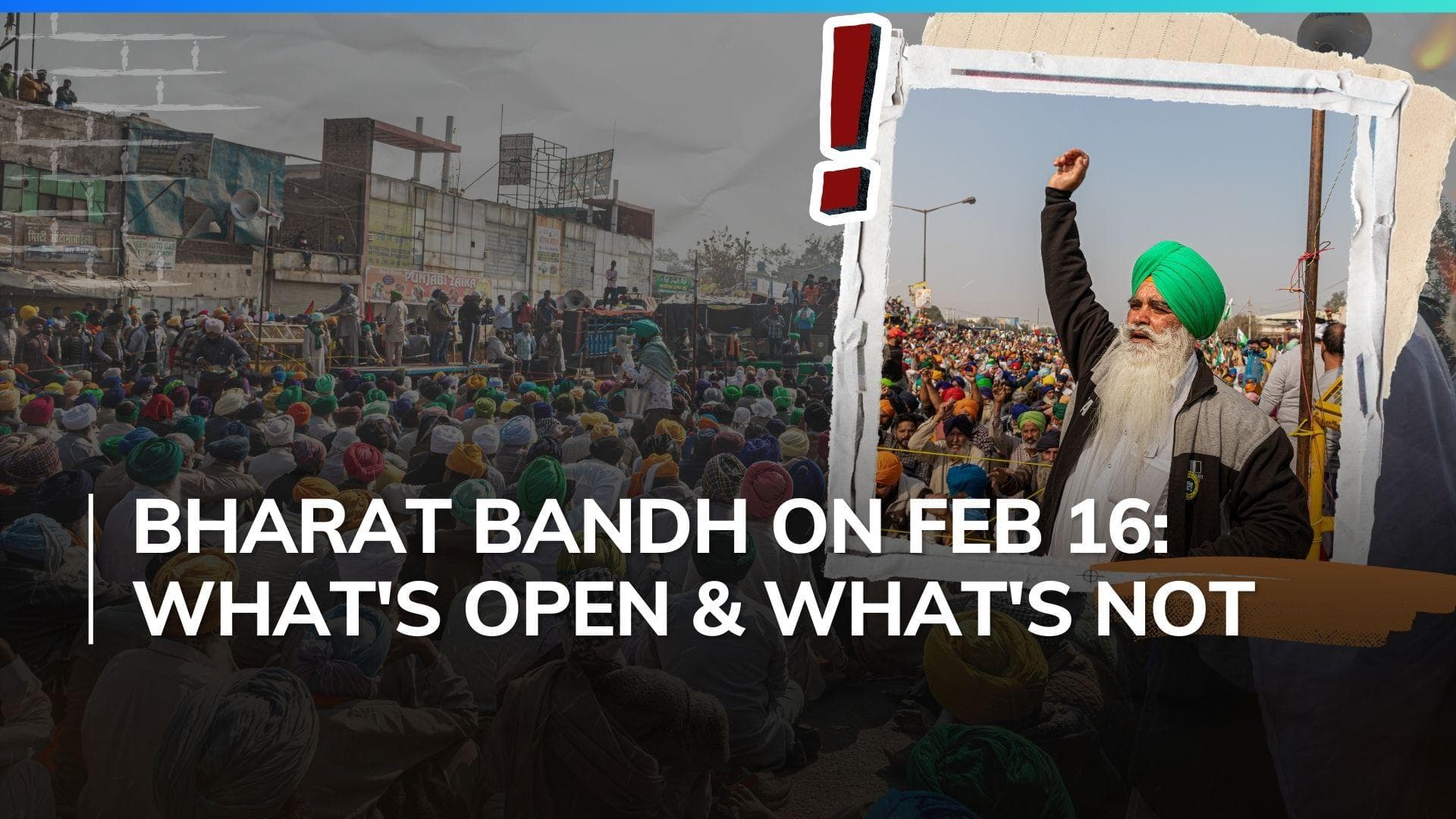 Farmers call for Gramin Bharat bandh on February 16: Here's what's open and what's not