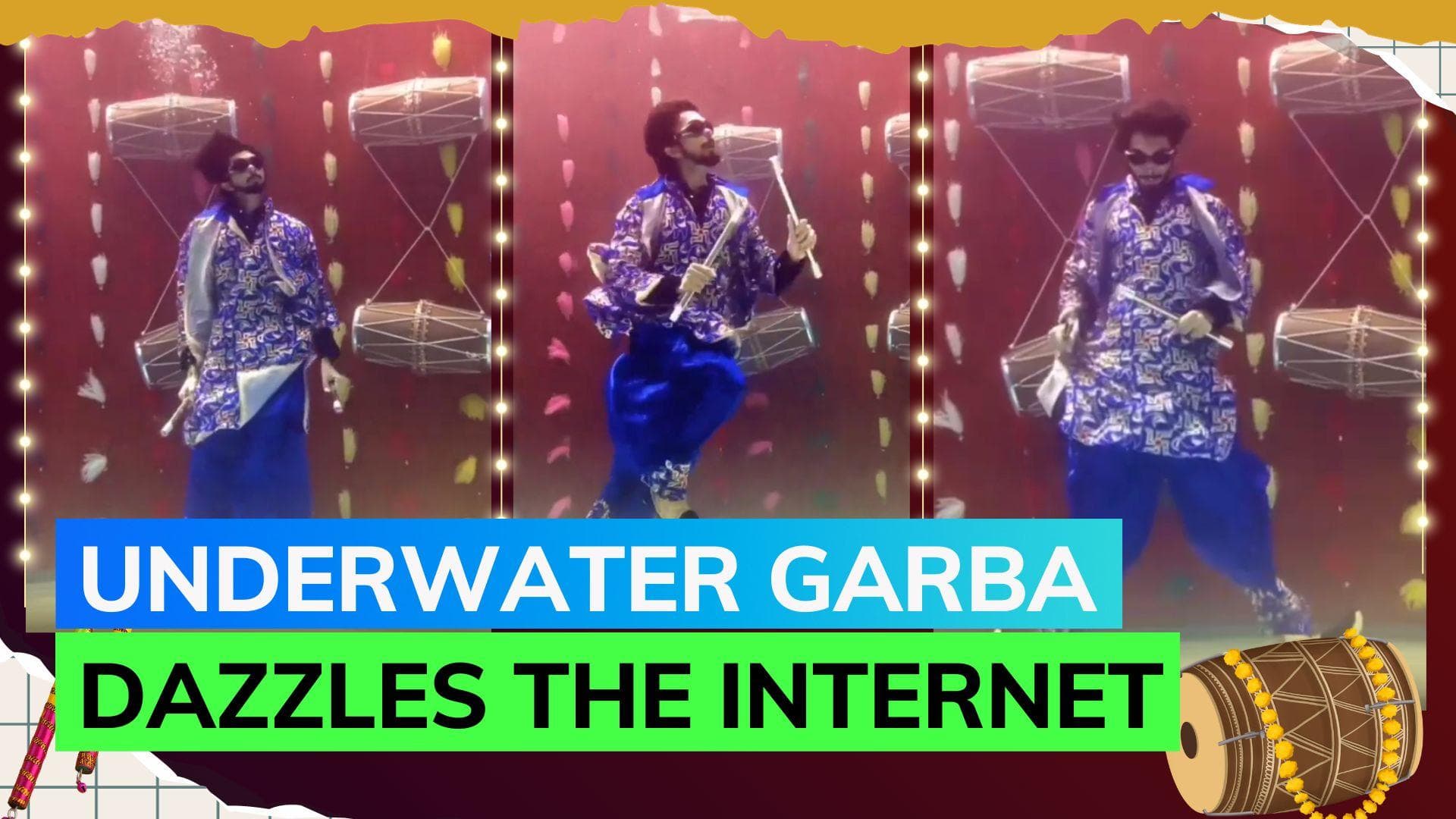 Viral video of man's underwater Garba creates ripples of joy this Navratri 