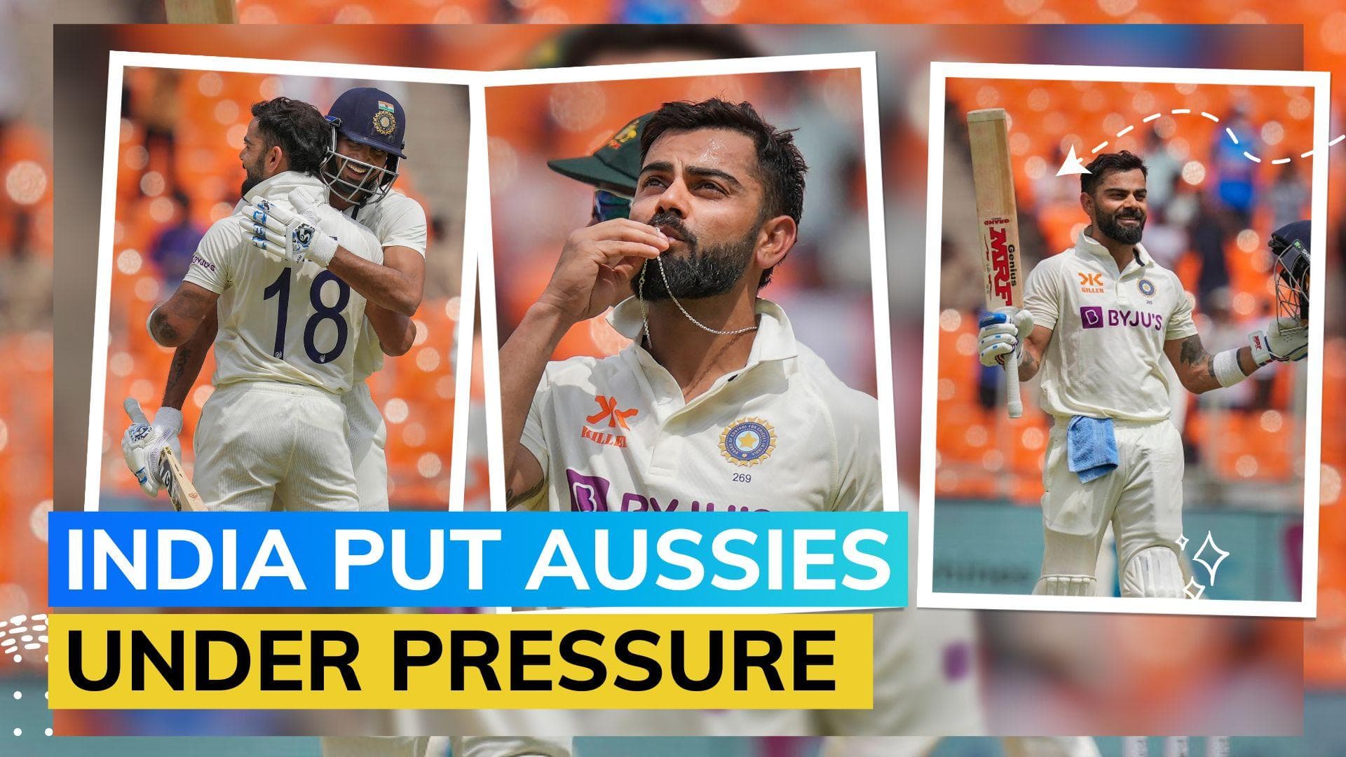 IND vs AUS 4th test: Virat Kohli's 186 steers India to 571, AUS trail by 88 runs at stumps