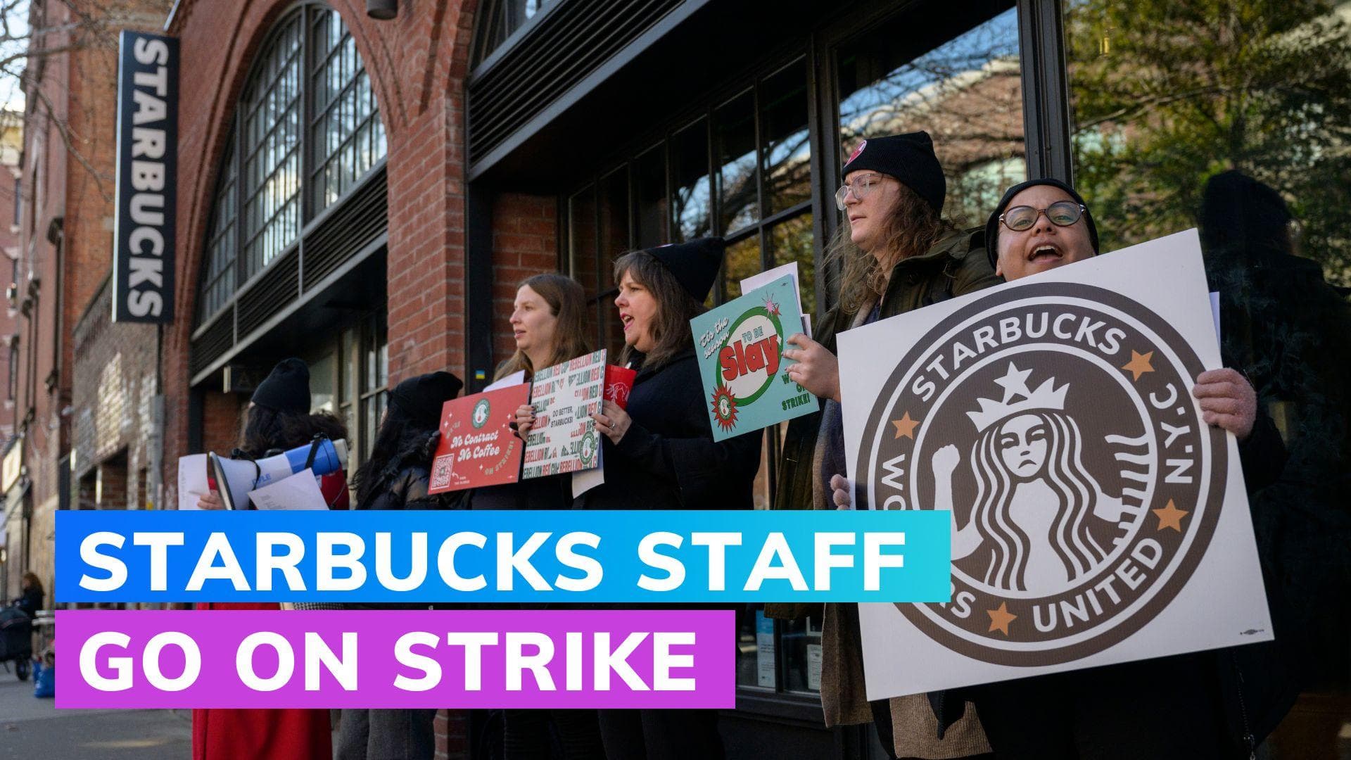 Starbucks workers strike at more than 100 US stores