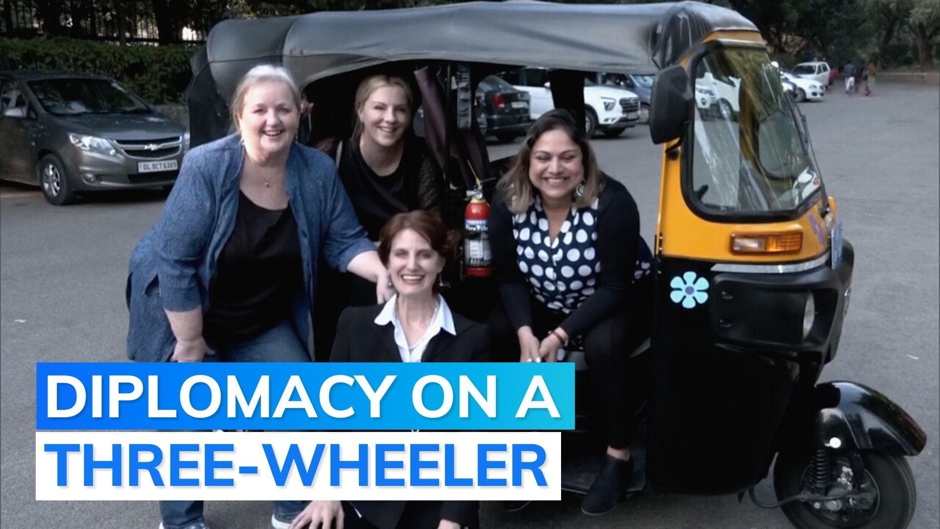 Watch: US diplomats ditch bullet proof cars for personalised autorickshaws