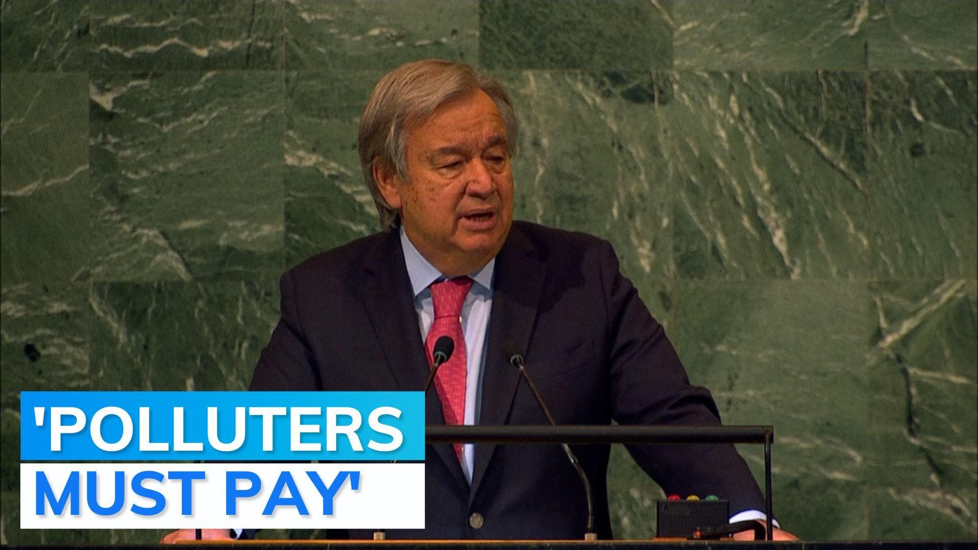 UN chief raps fossil fuel firms for climate emergency; seeks accountability from G-20