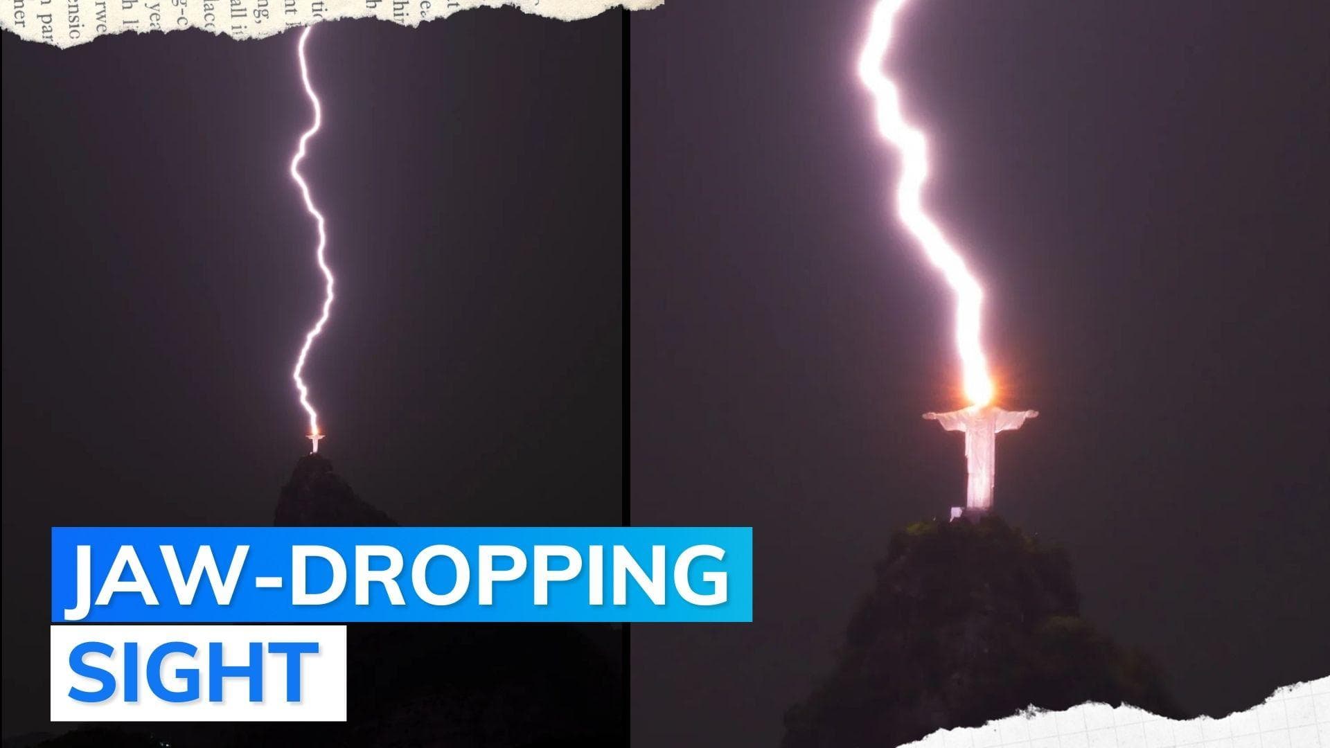 Trending: Lightning strikes Brazil's Christ the Redeemer statue