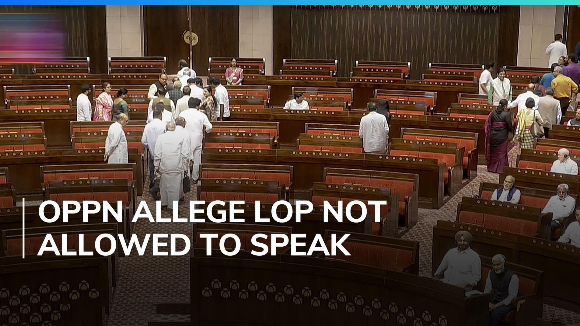 Opposition MPs raise slogans, stage walkout during PM Modi's speech in Rajya Sabha| Watch