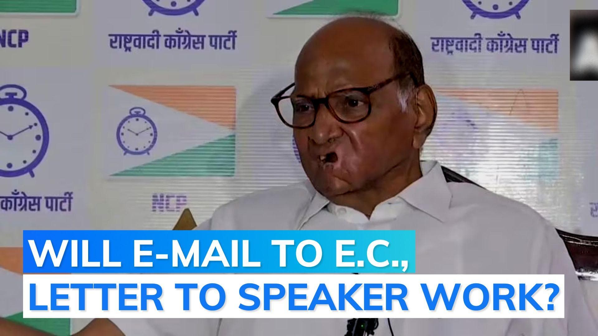 NCP split: Sharad Pawar's camp sends 2 letters to EC, Speaker. Watch what they say