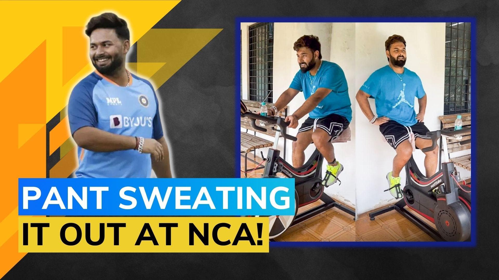 WATCH! Rishabh Pant shares video of him cycling as part of rehabilitation process