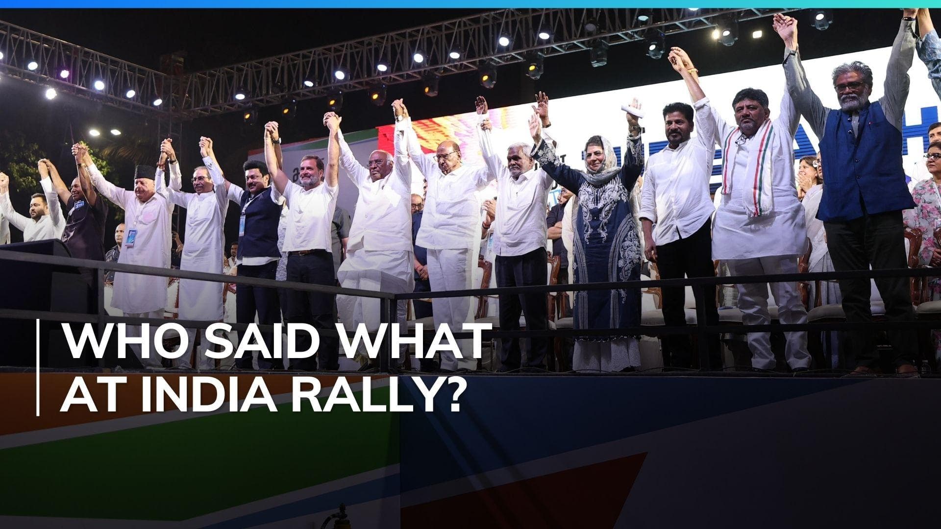 INDIA show of strength in Mumbai, and a rousing call to 'vote BJP out'