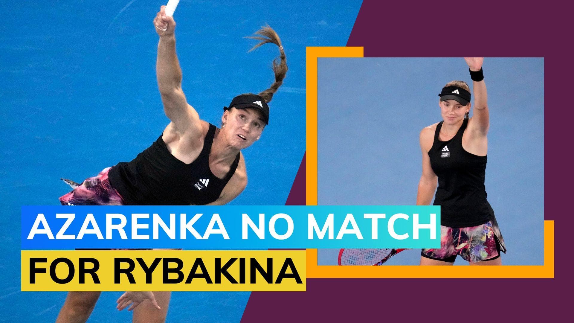 Watch Aus Open Highlights: Wimbledon winner Rybakina defeats 2-time Champion Azarenka to reach final