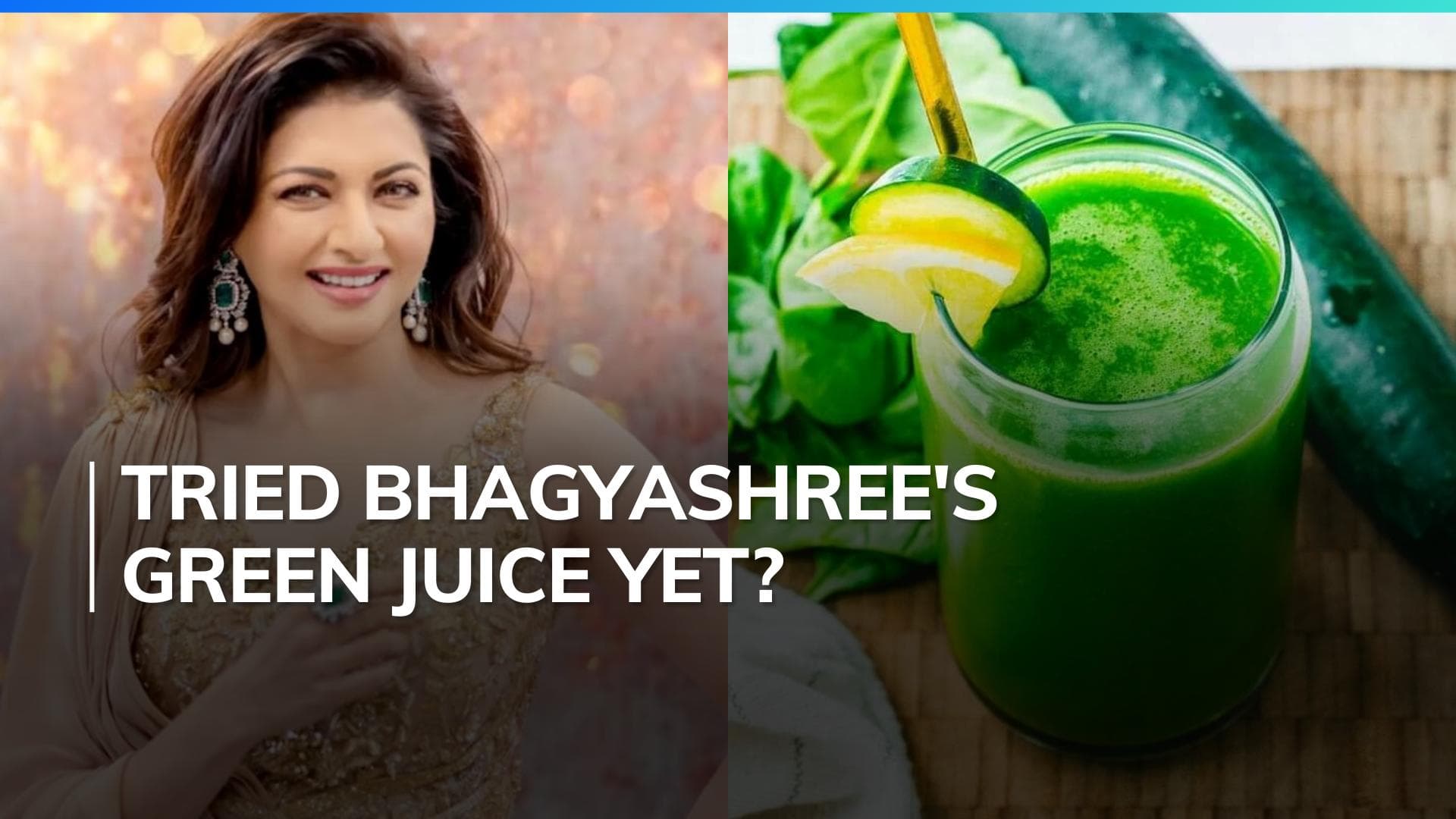 Bhagyashree shares recipe for fresh green juice for glowing skin. Here are its benefits and drawback