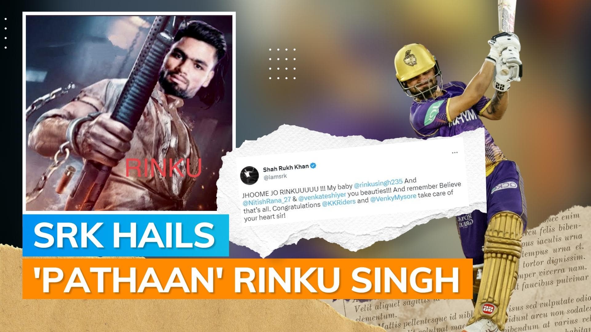 Shah Rukh Khan appreciates his 'baby' Rinku Singh after spectacular IPL performance