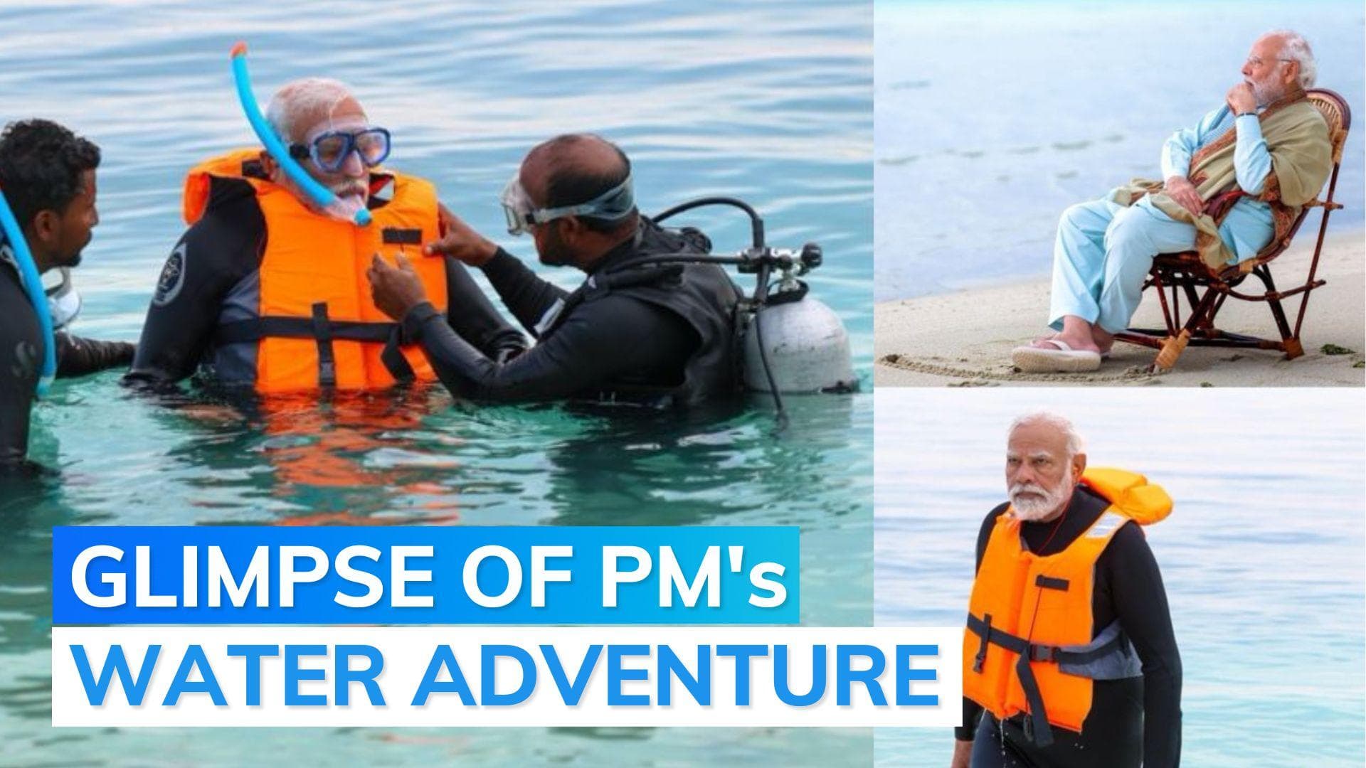 PM Modi shares photos of snorkeling at Lakshadweep, says 'Moments of pure bliss'