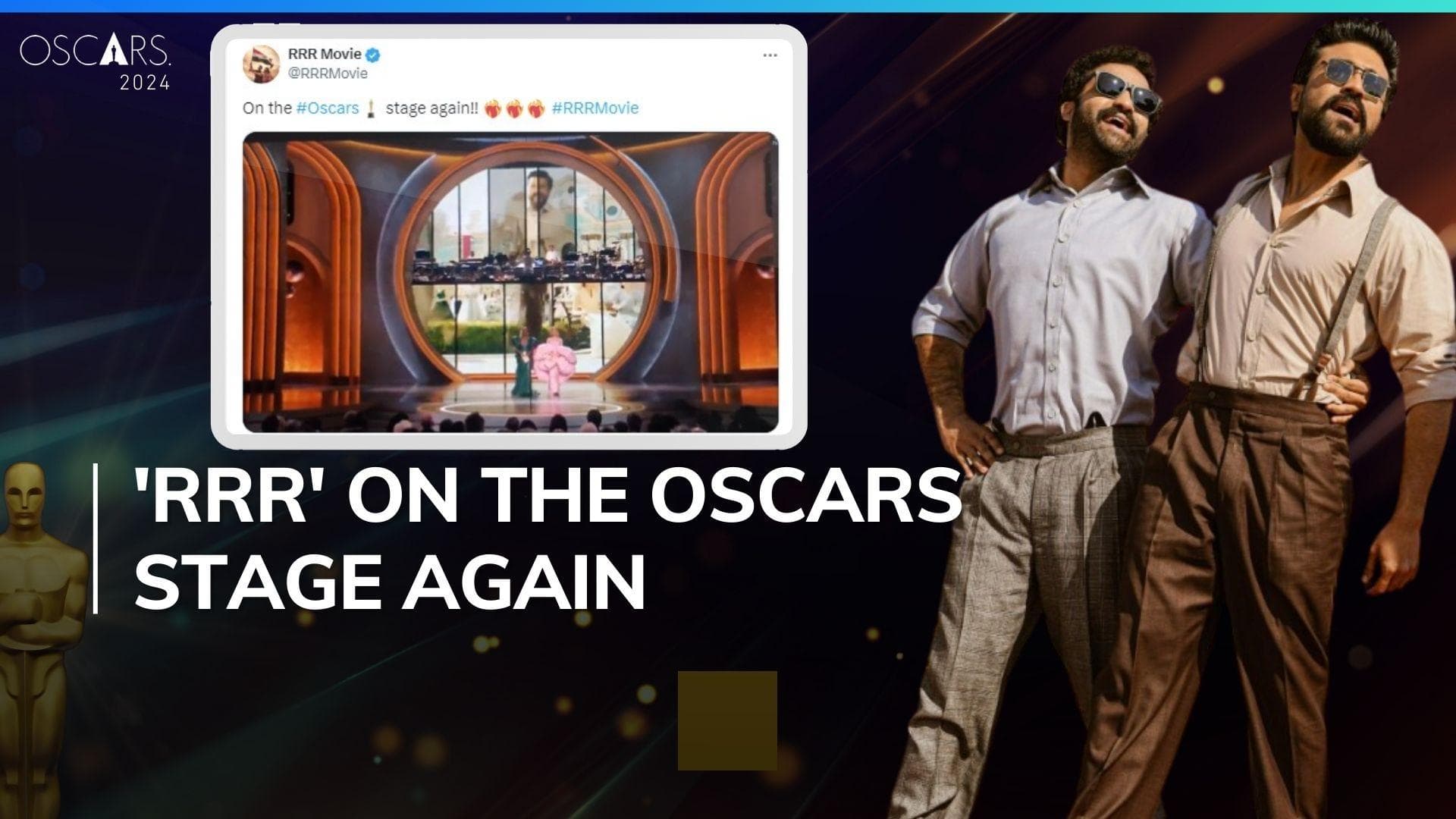 Oscars 2024: ‘RRR’ fever returns; Jr NTR-Ram Charan's 'Naatu Naatu' gets special mention | Watch 