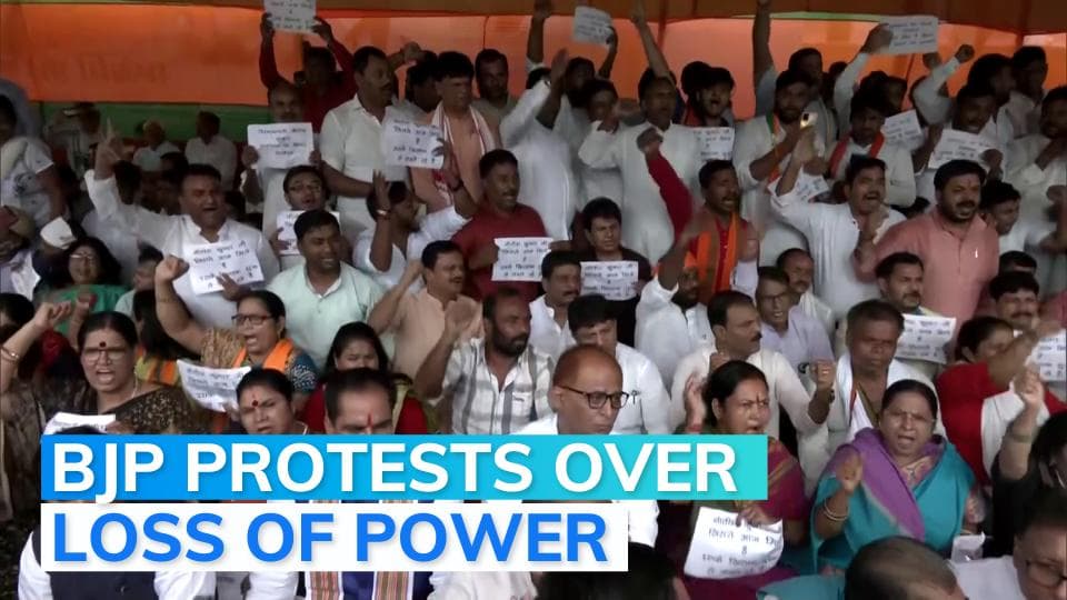 Stung by Nitish's “betrayal”, BJP stages protest in Bihar