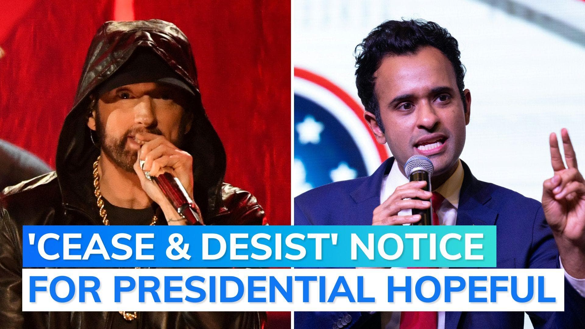 Eminem asks Vivek Ramaswamy to stop rapping his songs on campaign trail
