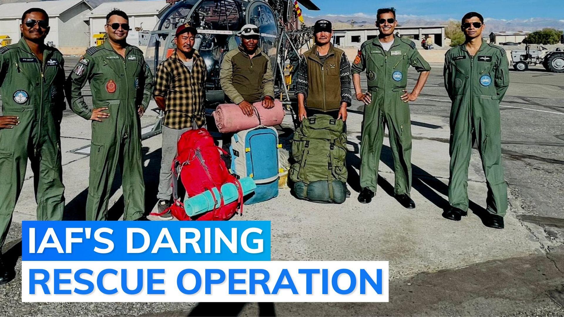 Watch | IAF rescues UT Disaster Relief Force personnel from Ladakh's Markha Valley