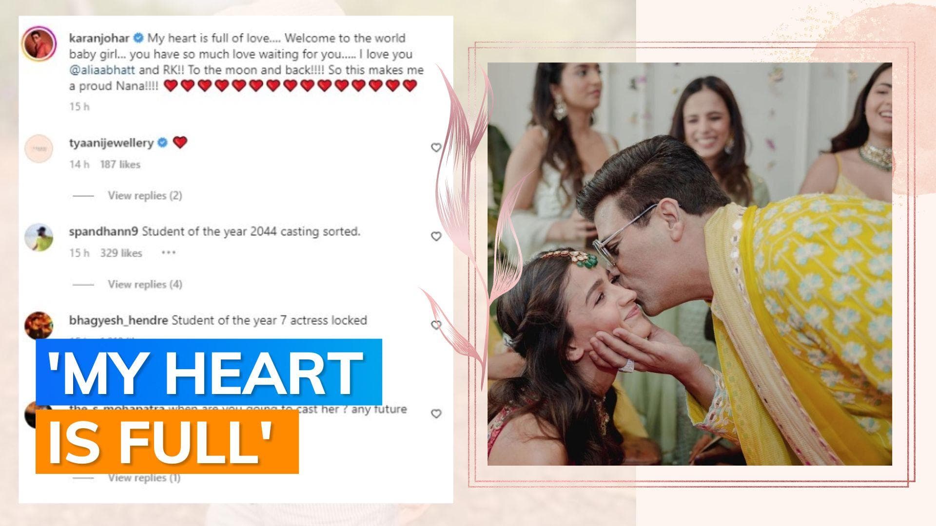  Alia Bhatt-Ranbir Kapoor welcome baby girl: Karan Johar calls himself ‘proud nana’, fans troll him