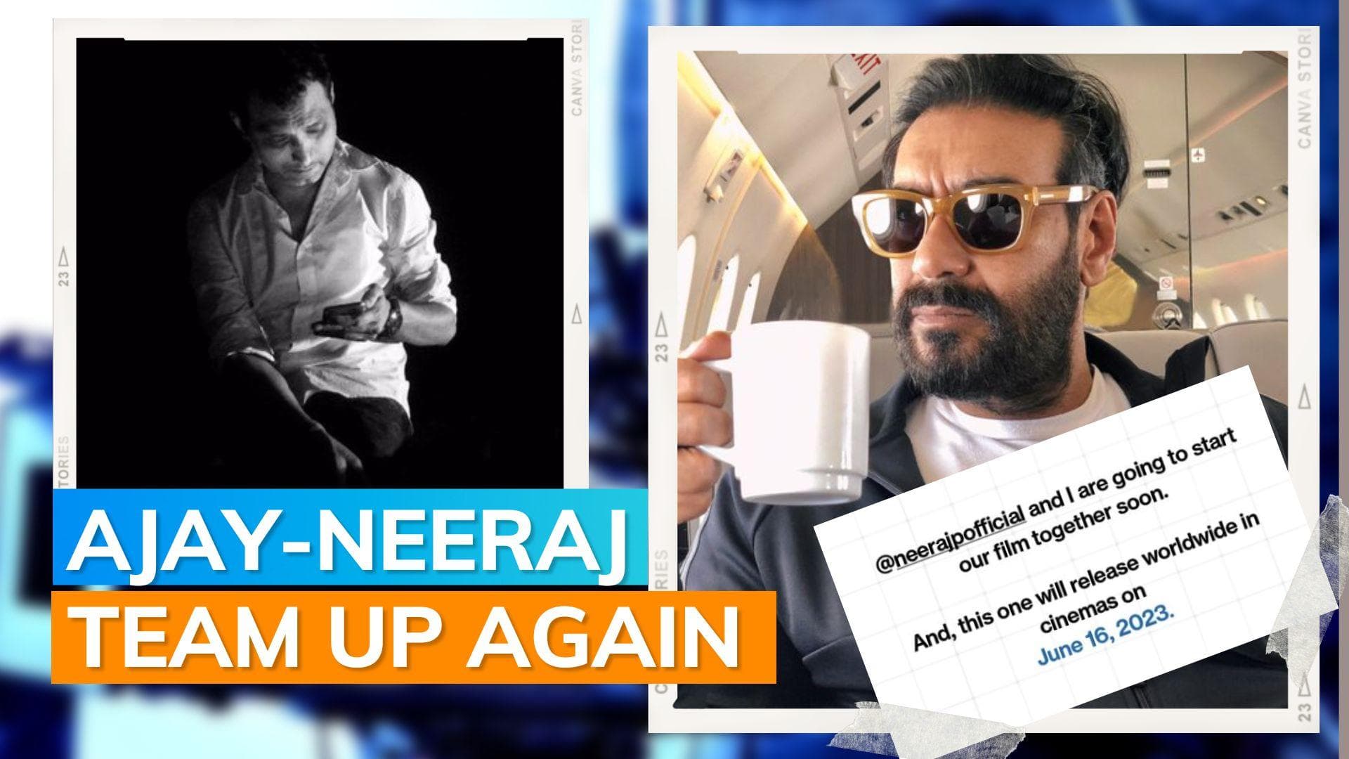 Ajay Devgn announces film with director Neeraj Pandey; it will release in June next year 