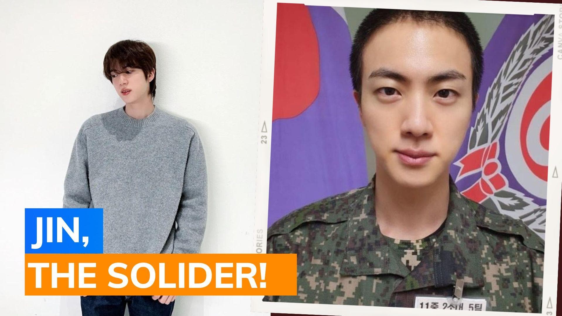 Jin's first photo from military camp surfaces online