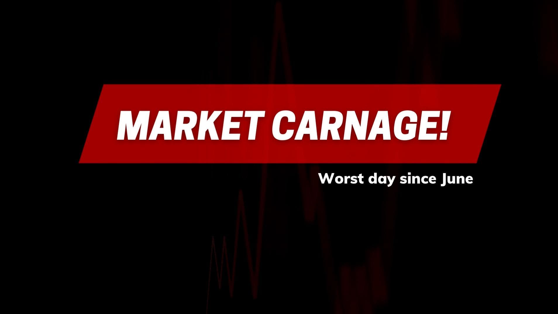 US markets slide 600 points, worst day since June