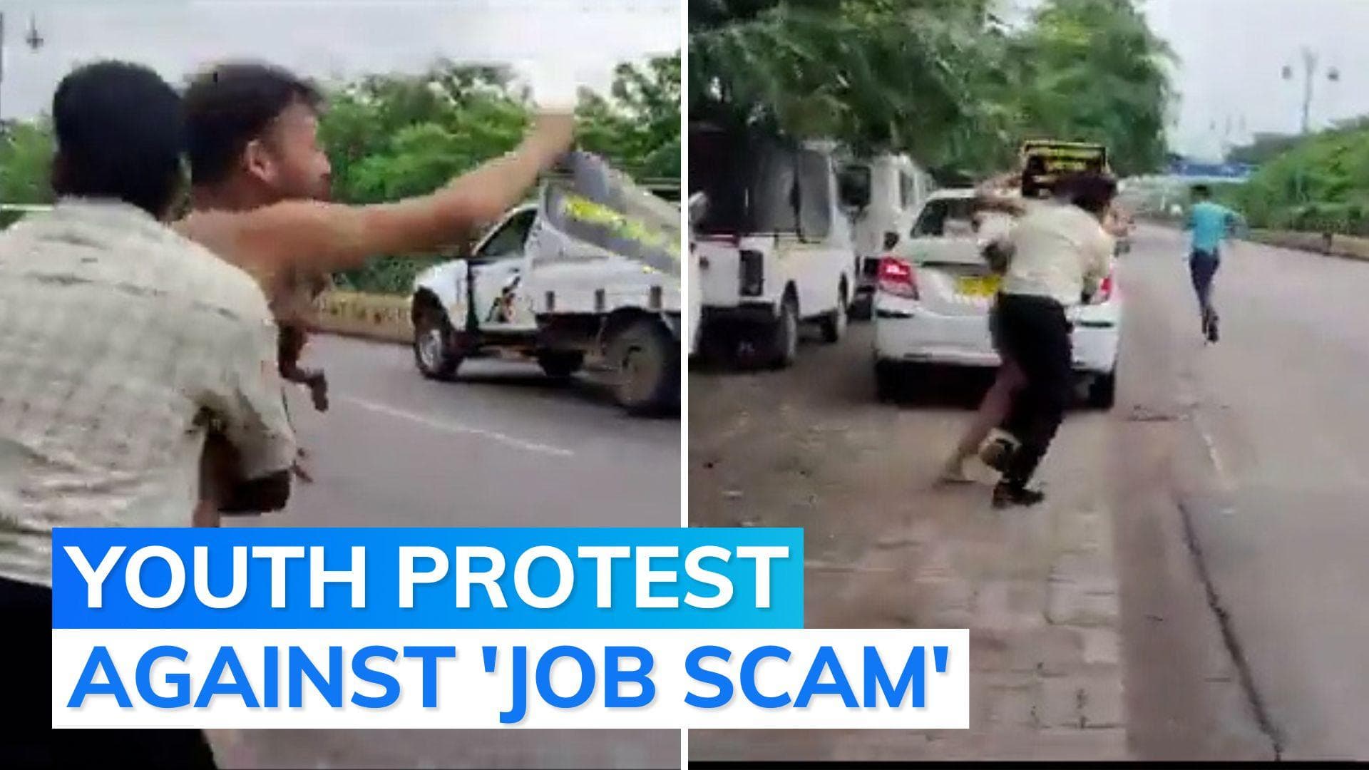 Nude protest in Raipur over fake caste certificates