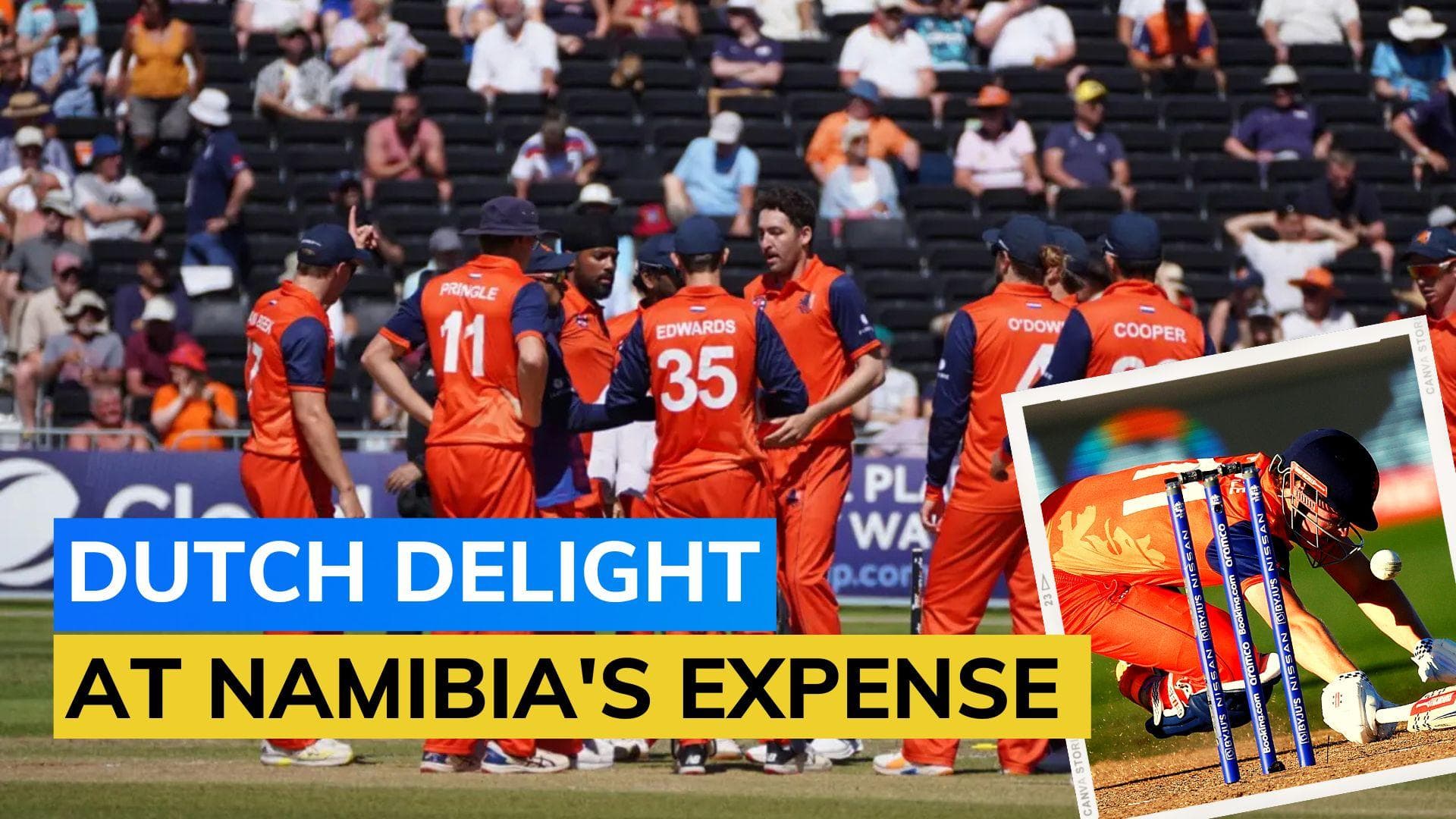WATCH HIGHLIGHTS! Netherlands edge closer to making Super 12 dream a reality, beat Namibia by 5 wickets