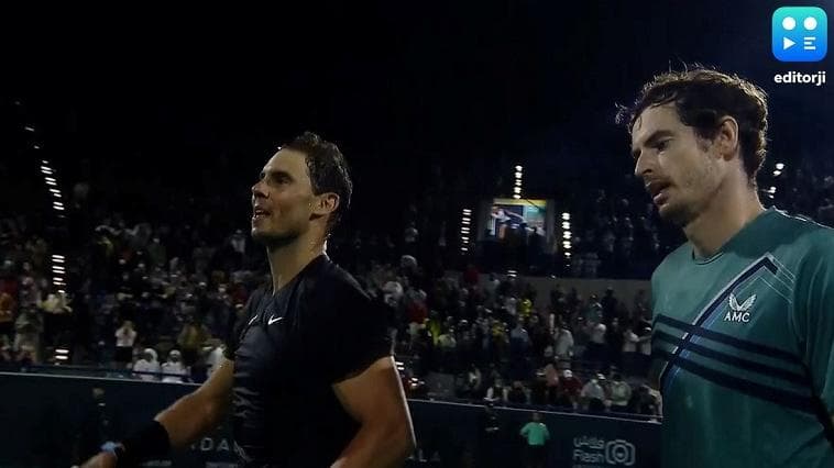 Abu Dhabi World Tennis Championship: Andy Murray eases past Rafael Nadal 6-3, 6-7