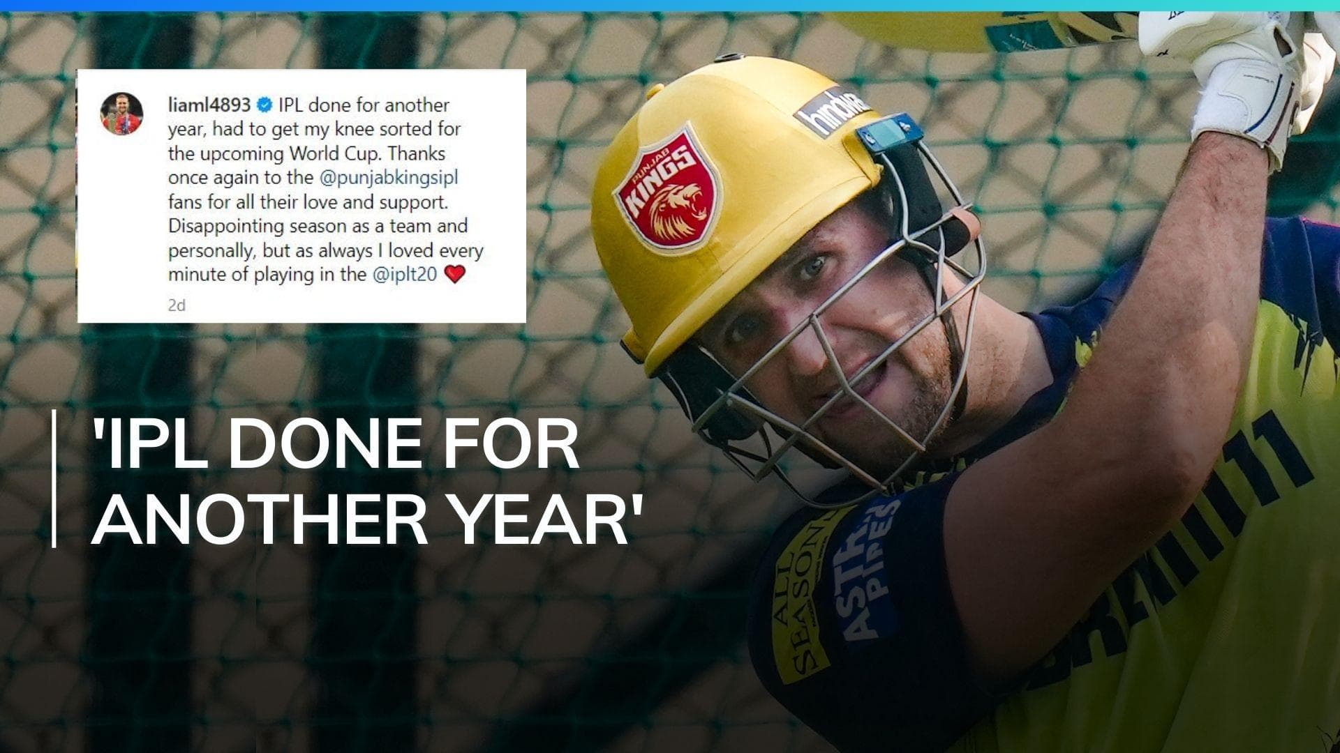 PBKS' Liam Livingstone returns to England to address knee niggle ahead of T20 World Cup 2024