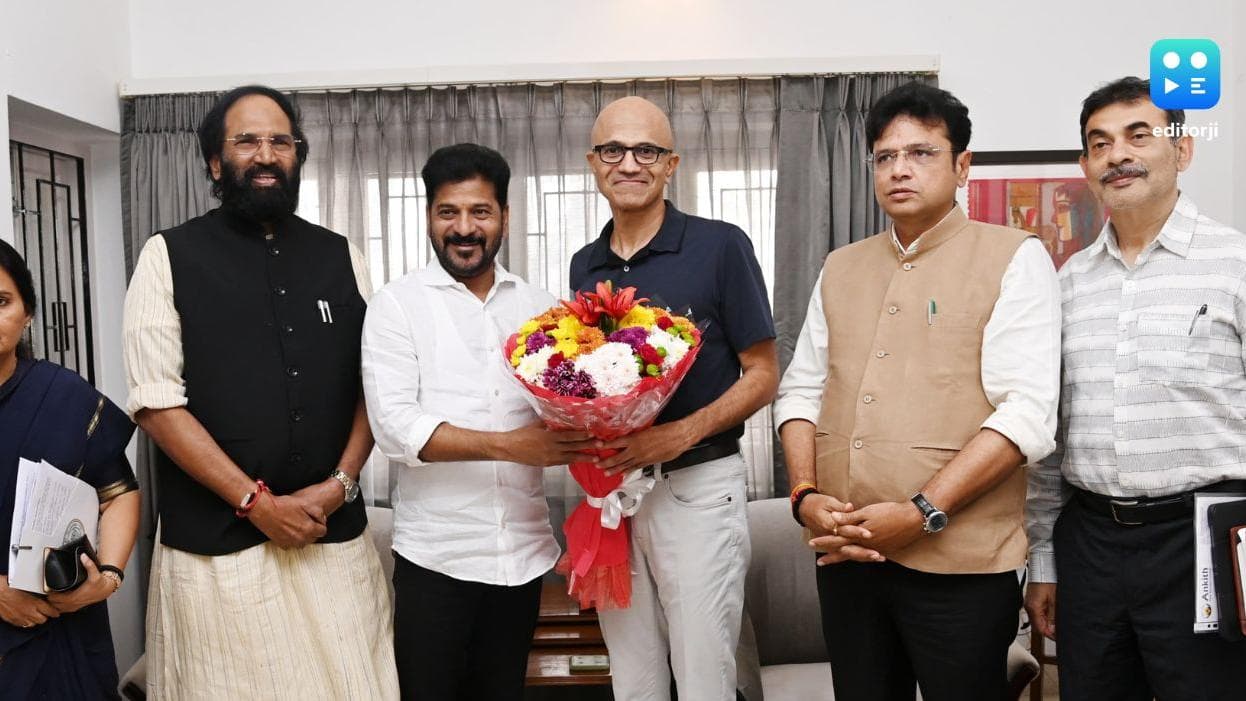 Telangana CM Revanth Reddy meets Microsoft’s Satya Nadella