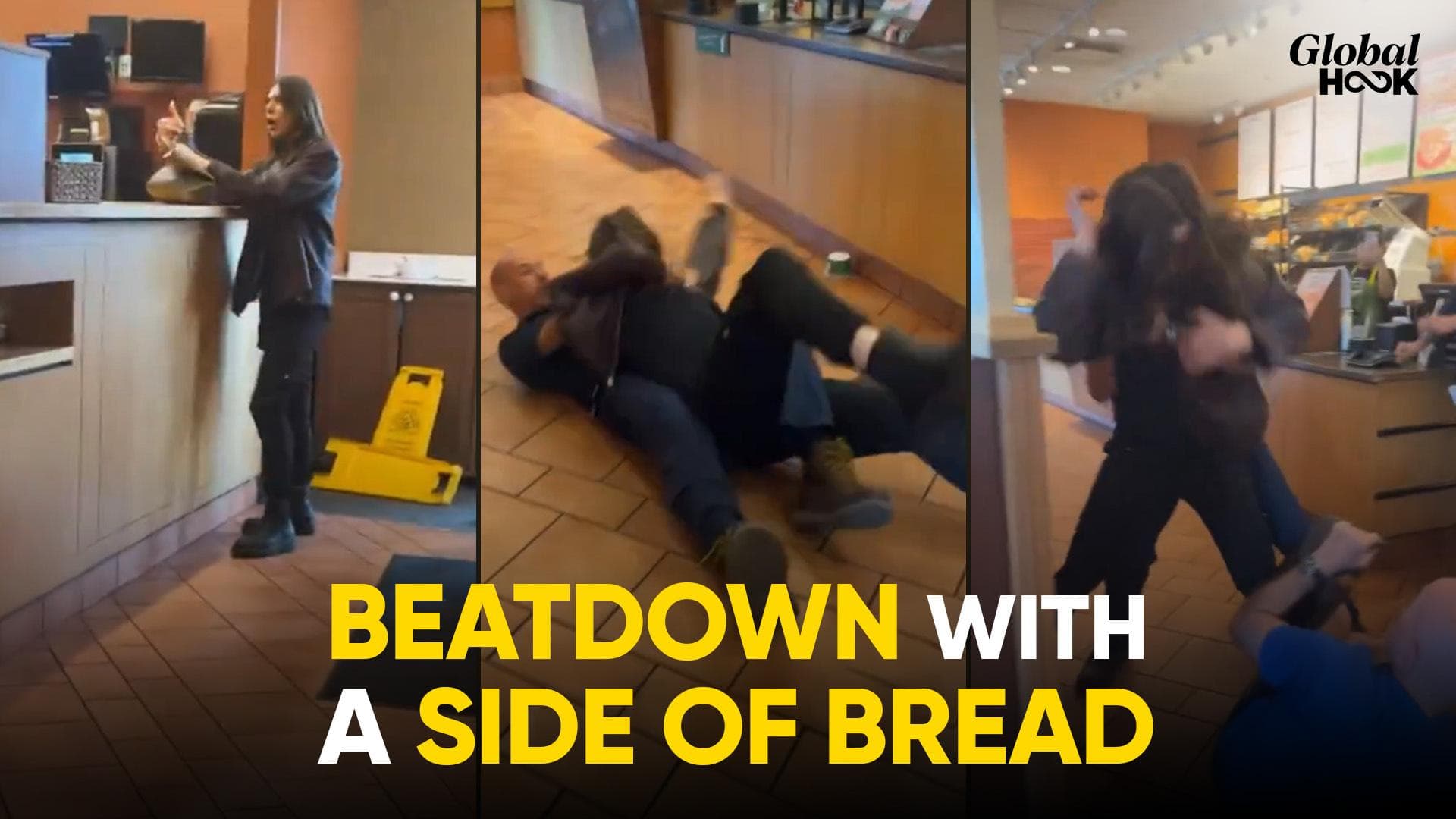 Video Shows Cafe Employee Hitting Violent Customer With Pan