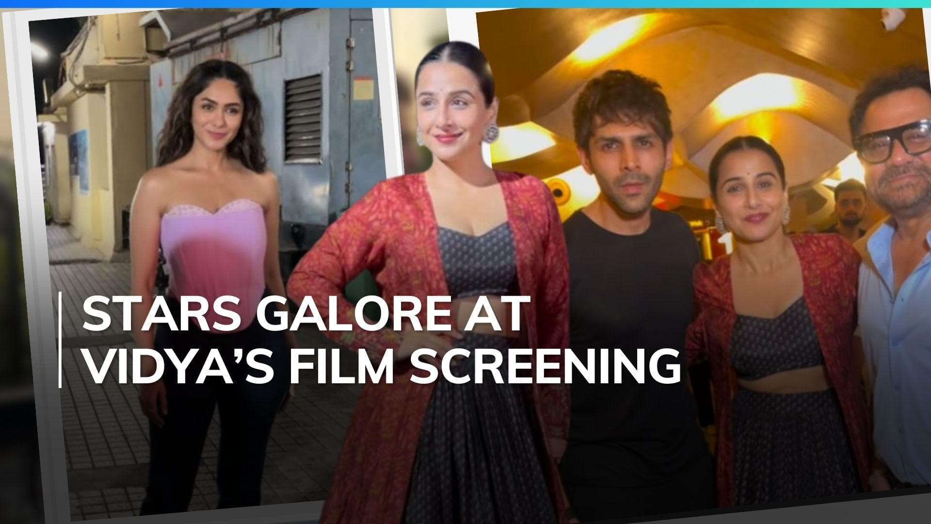 ‘Do Aur Do Pyaar’ screening: Vidya Balan joined by Kartik Aaryan, Mrunal Thakur & others at special event