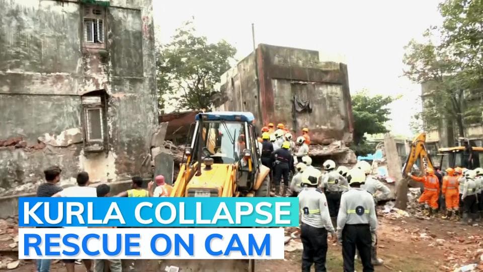Kurla building collapse: 12 rescued, 10 feared trapped