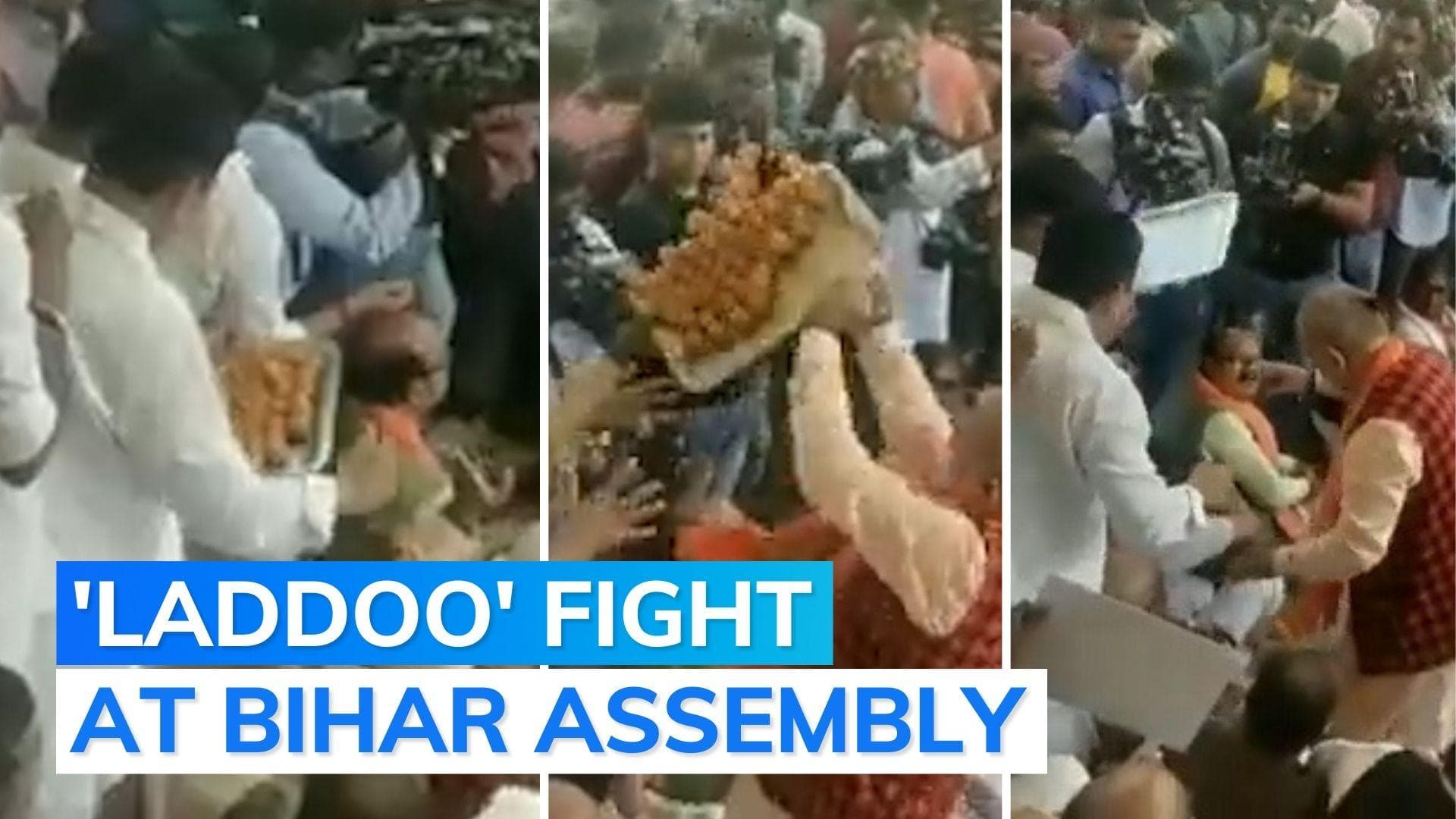 Bihar MLAs fight over sweets as RJD offers 'laddoos' to BJP after Lalu, Rabri, Misa get bail