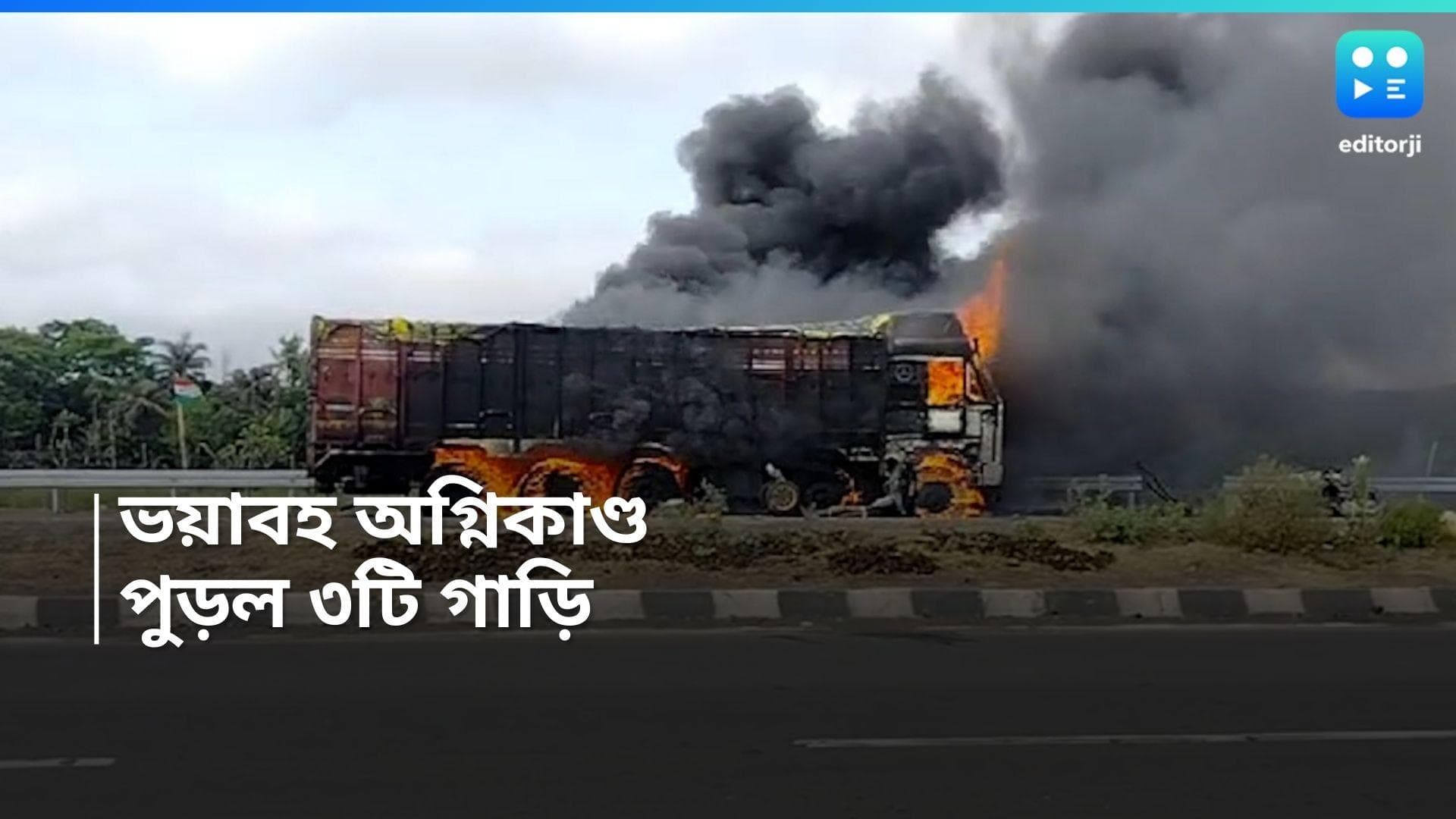 Fire in Nadia: সাতসকালে ভয়াবহ অগ্নিকাণ্ড, জাতীয় সড়কের উপর পুড়ল পরপর ৩টি গাড়ি