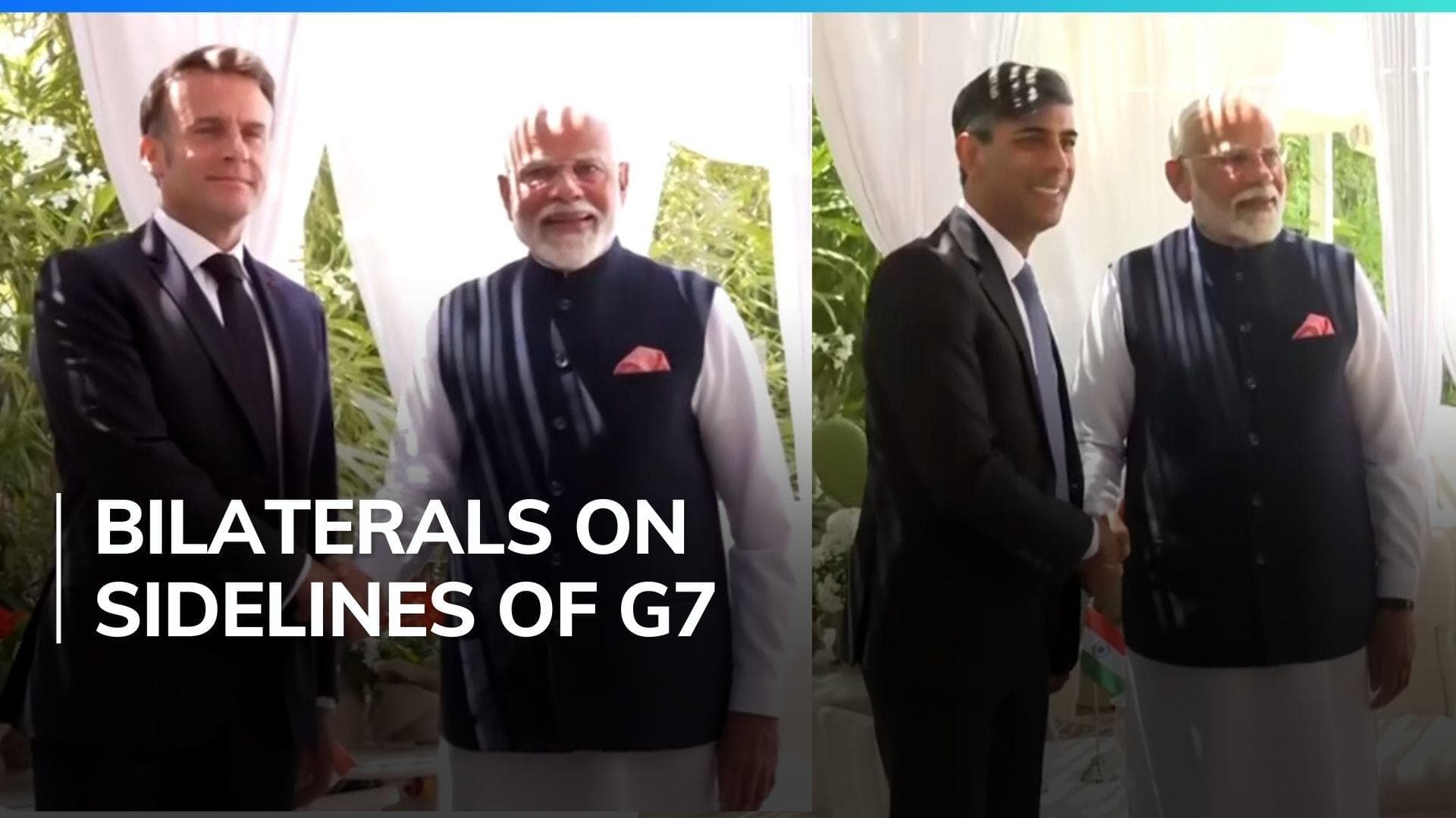 PM Modi holds talks with British counterpart Rishi Sunak & French President Emmanuel Macron 