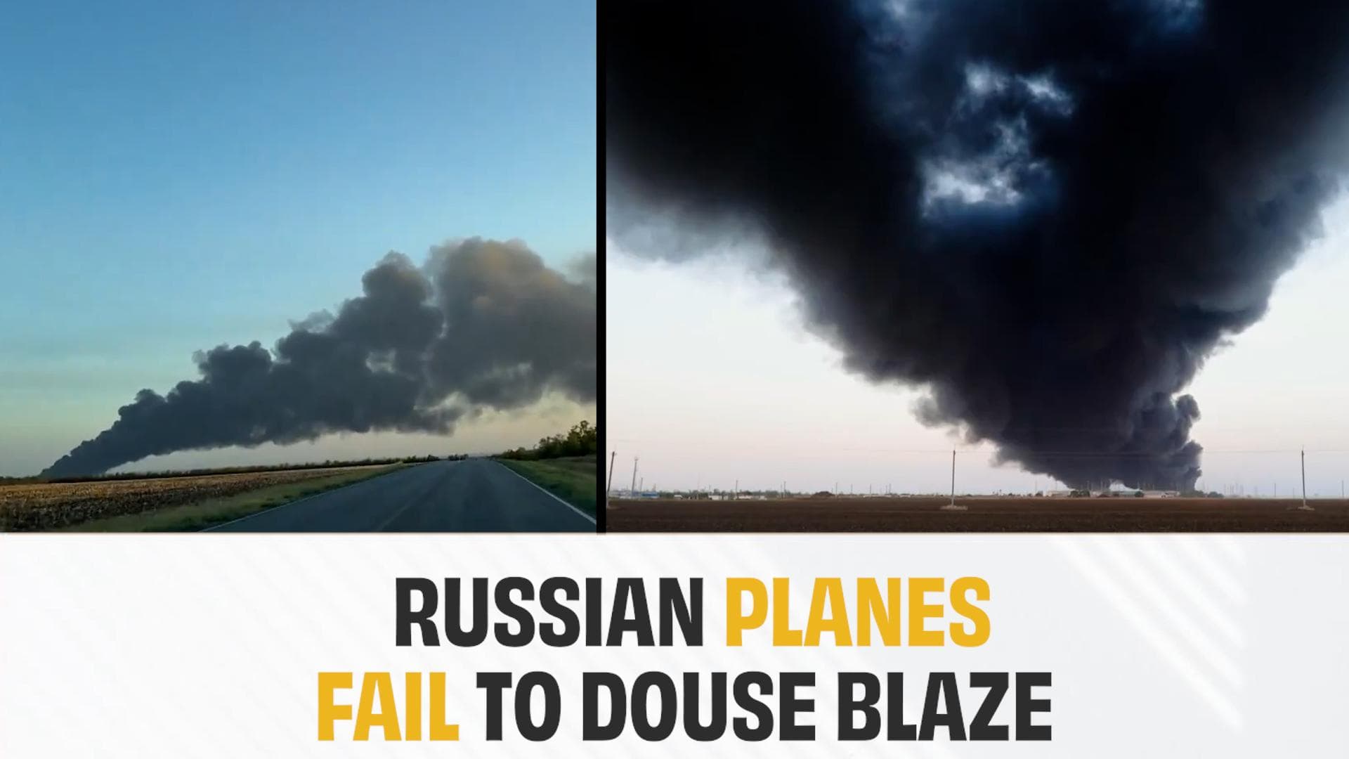 Oil Depot On Fire After Ukraine Drone Hit, Russia Struggles To Contain Inferno