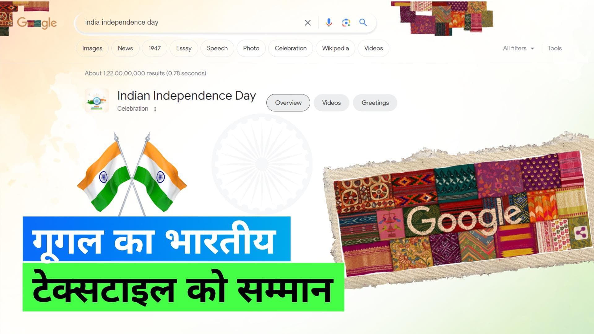 Independence Day 2023 पर गूगल ने बनाया स्पेशल डूडल