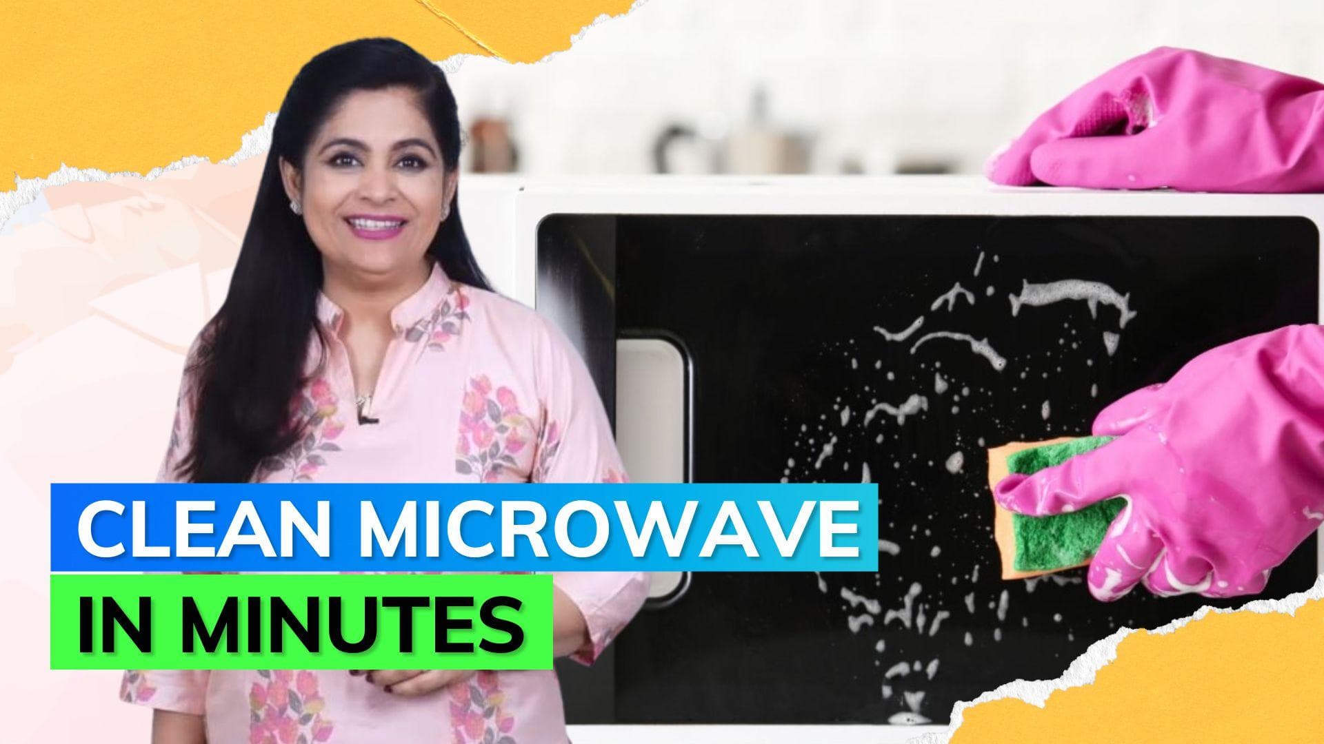 Now easily remove stubborn stains from the inner walls of your microwave; watch here